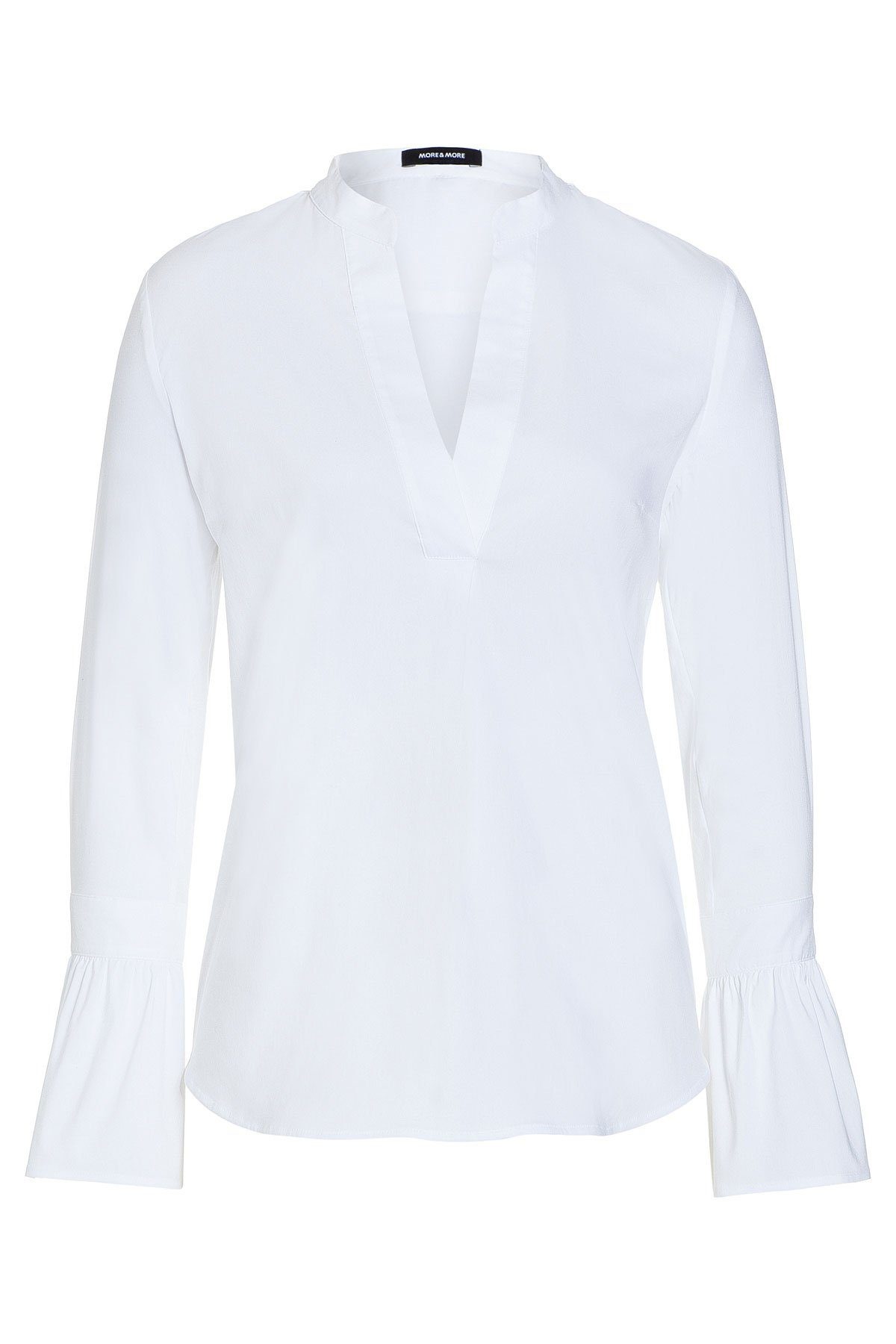 Weisse Bluse, Volant-Ärmel