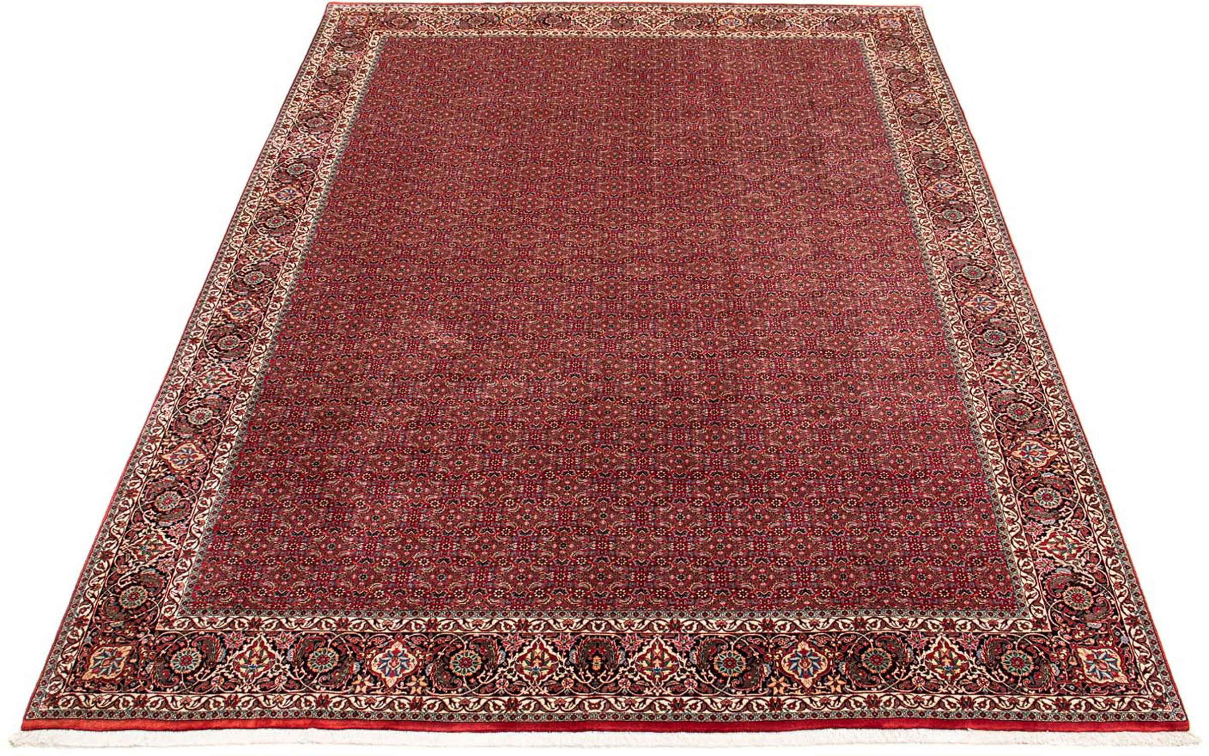 Image of morgenland Orientteppich »Perser - Bidjar - 381 x 298 cm - dunkelrot«, rechteckig, 15 mm Höhe, Wohnzimmer, Handgeknüpft, Einzelstück mit Zertifikat bei Ackermann Versand Schweiz