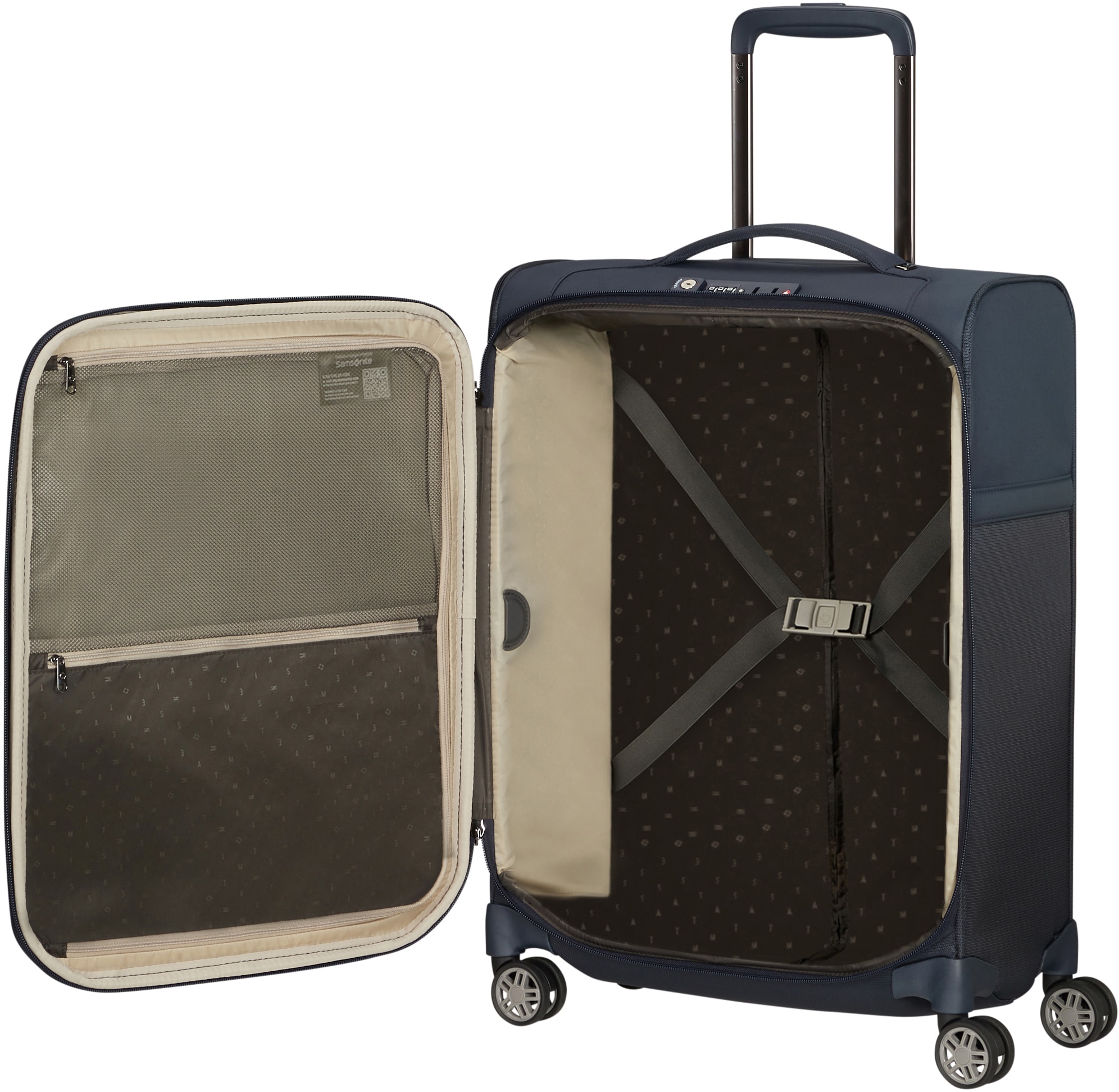 Samsonite Weichgepäck-Trolley »AIREA, verschiedene Grössen und Farben«, 4 Rollen, Weichschalen-Koffer Reisekoffer mit Volumenerweiterung bei M/L