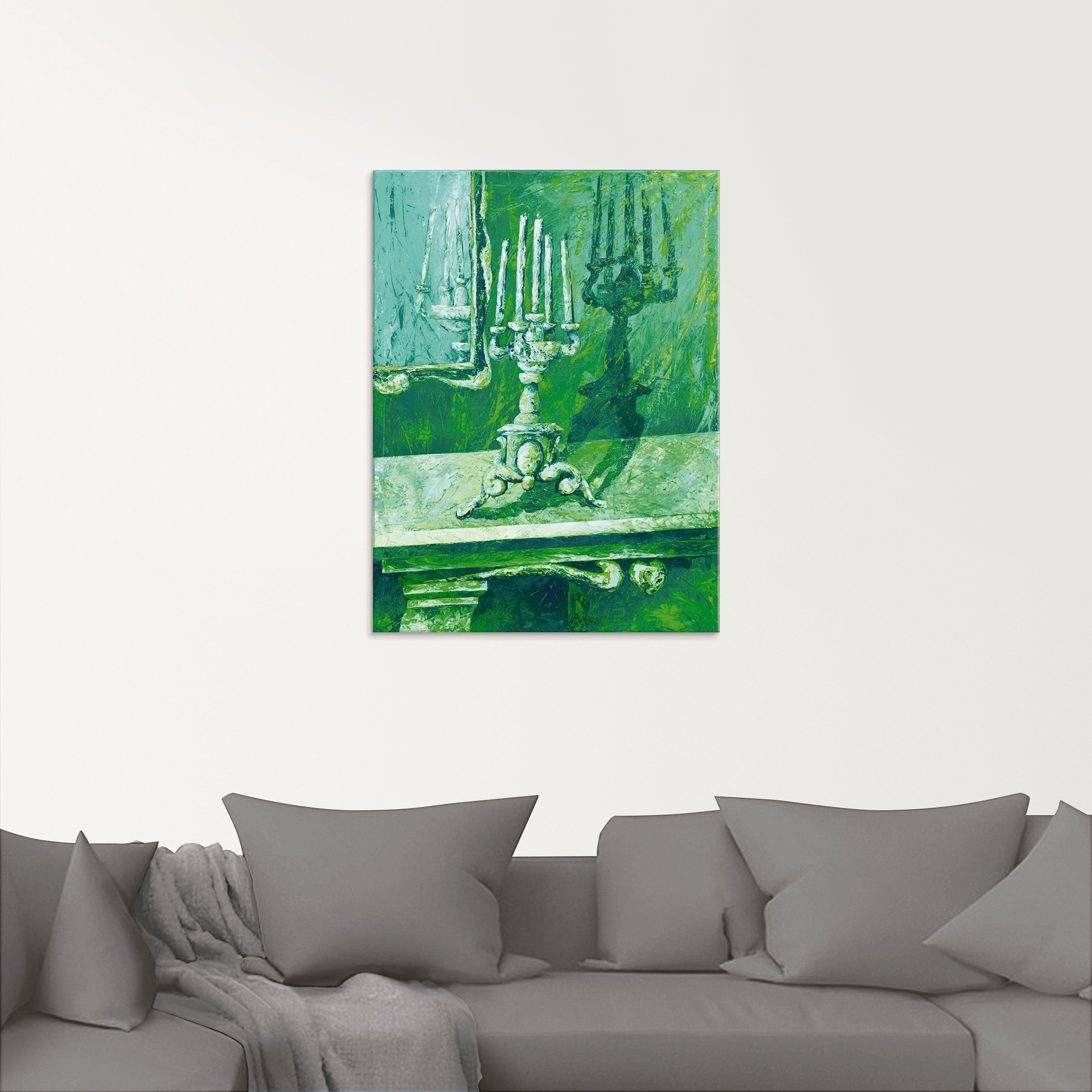 Artland Glasbild »Barocker Leuchter«, Innenarchitektur, (1 St.), in verschiedenen Grössen