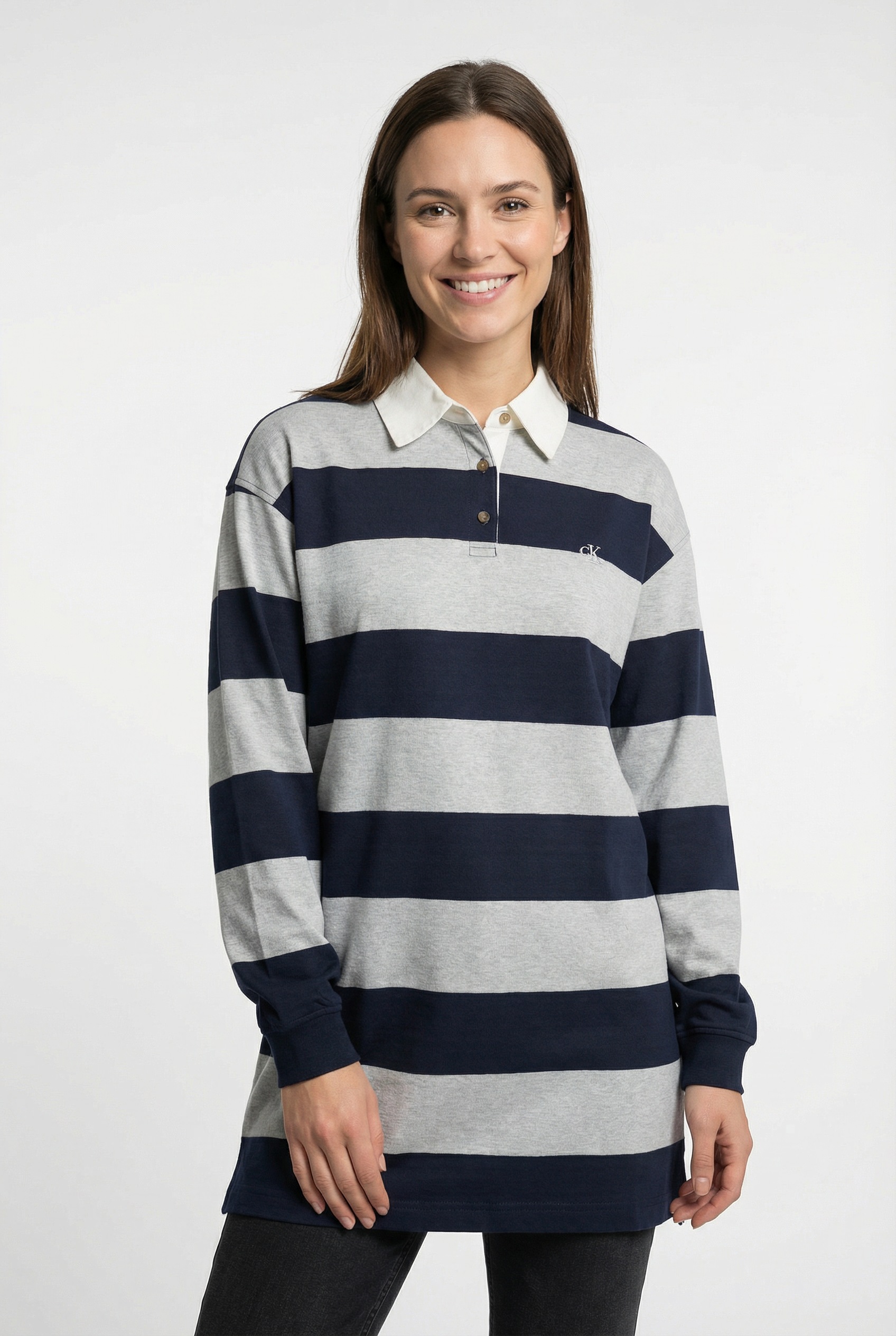 Image of Calvin Klein Jeans Polokleid "VARSITY STRIPE MINI POLO" Ohne Tasche Regular fit mit Polokragen