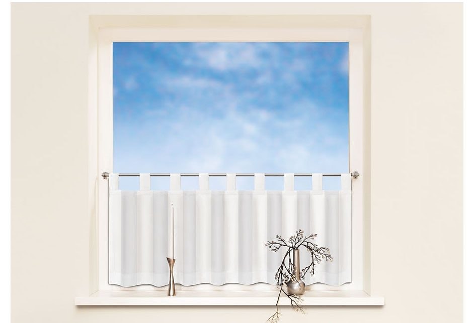 Gerster Scheibengardine »Feodora« Schlaufen 1 Stk. tlg. HxB: 50x145, Längsstreifen