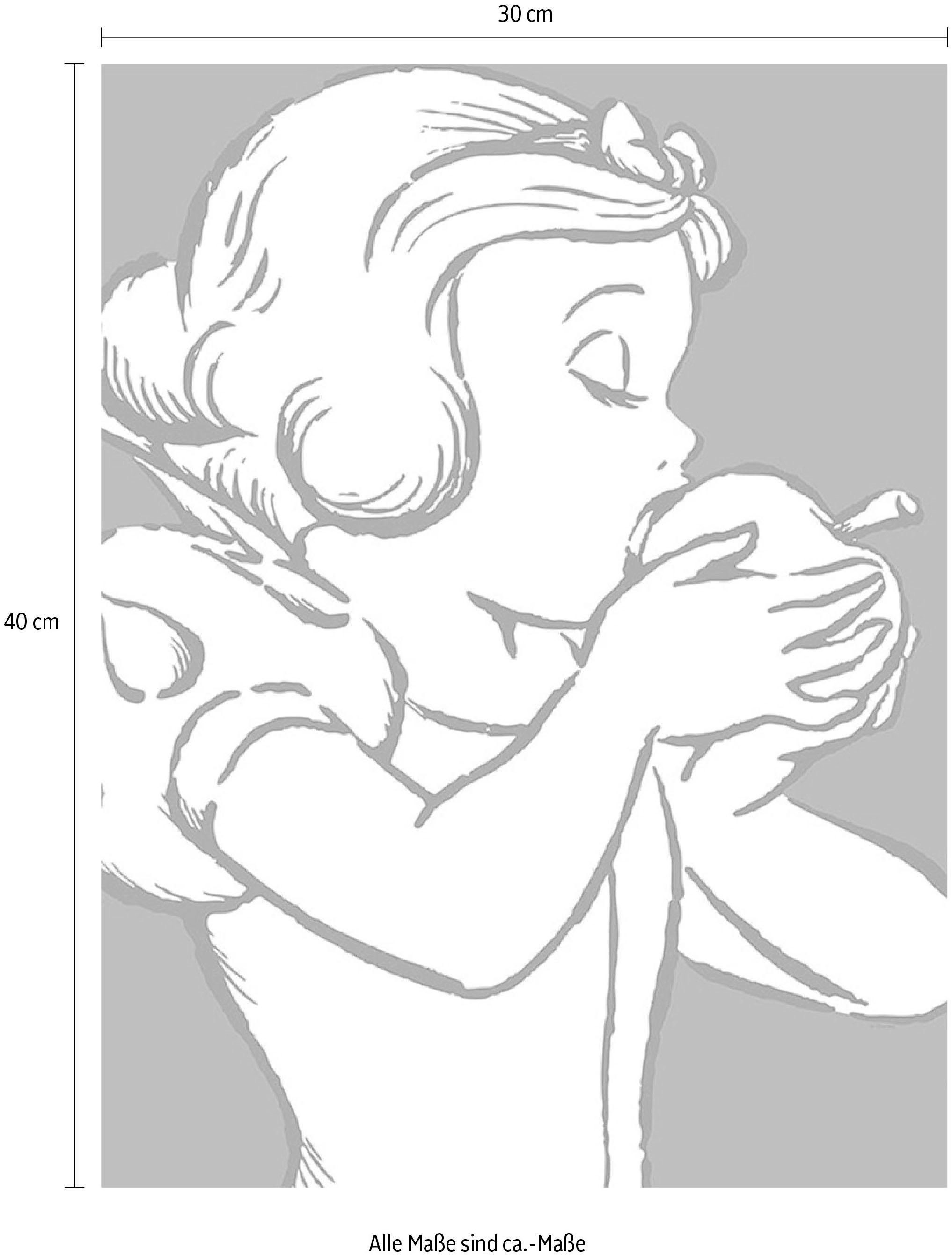 Komar Bild »Snow White Apple Bite - red« Disney 1 Stk. tlg. Wandbild zur Dekoration im Kinderzimmer - ohne Rahmen