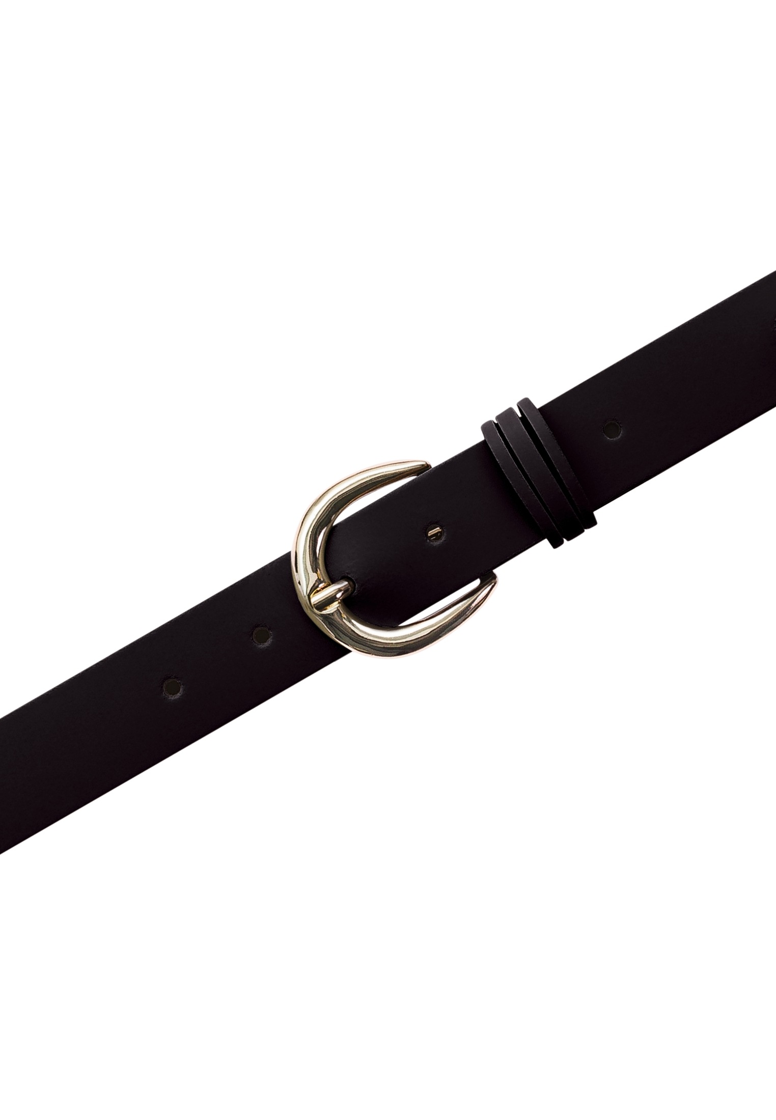 Tamaris Ledergürtel ""Clara Gold"" 3 cm Breite, aus Rindsleder, mit goldfarbener Dornschnalle