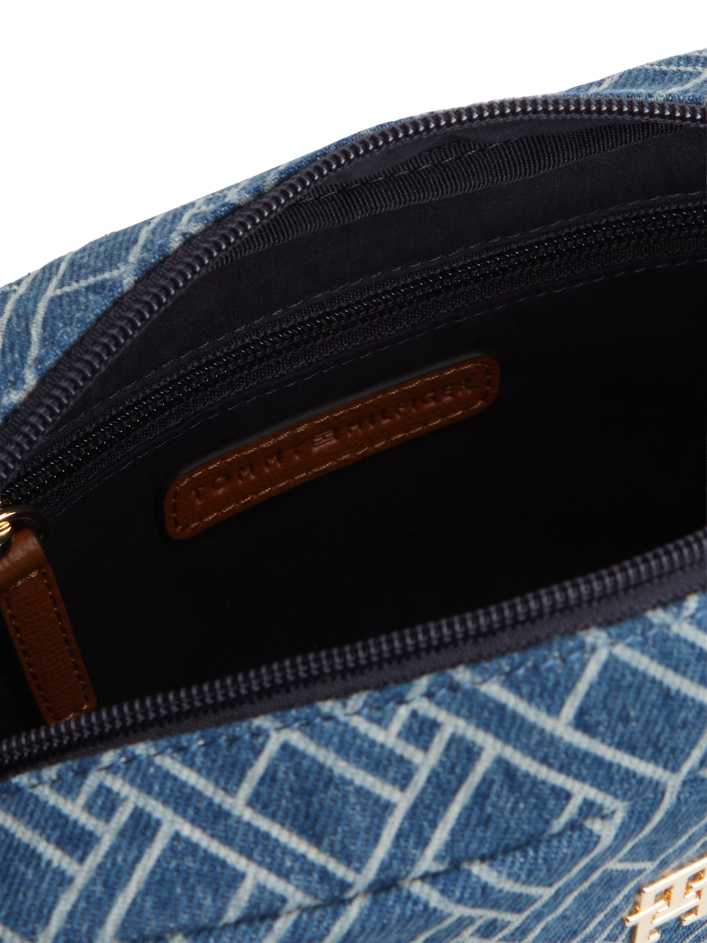 Tommy Hilfiger Mini sac »POPETTE CAMERA BAG DENIM FLAG« sac épaule unisexe, sac bandoulière, pochette avec motif logo intégral