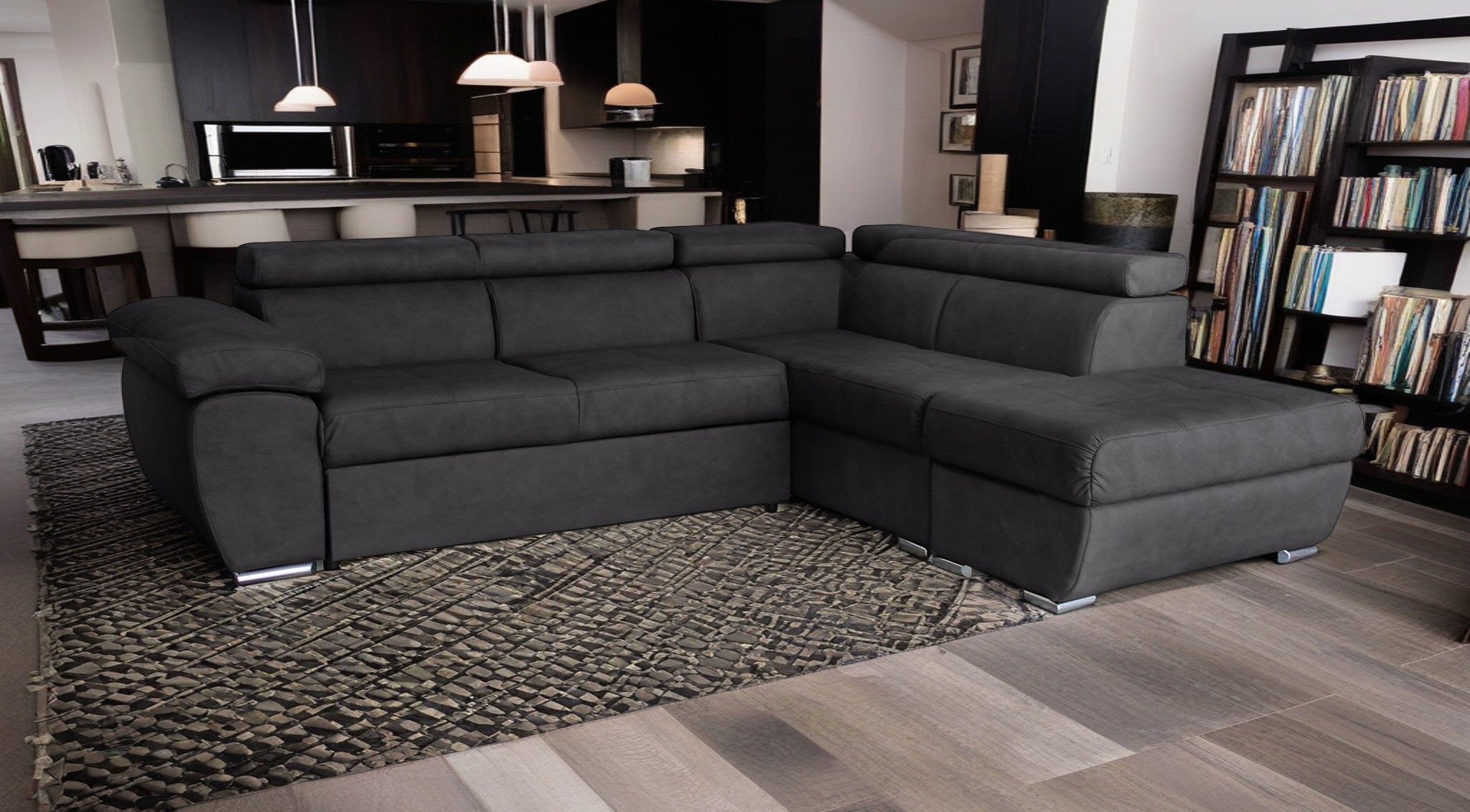 GEPADE Ecksofa »Fina, L-Form«, mit Schlaffunktion, verstellbaren Kopfstützen und Stauraum