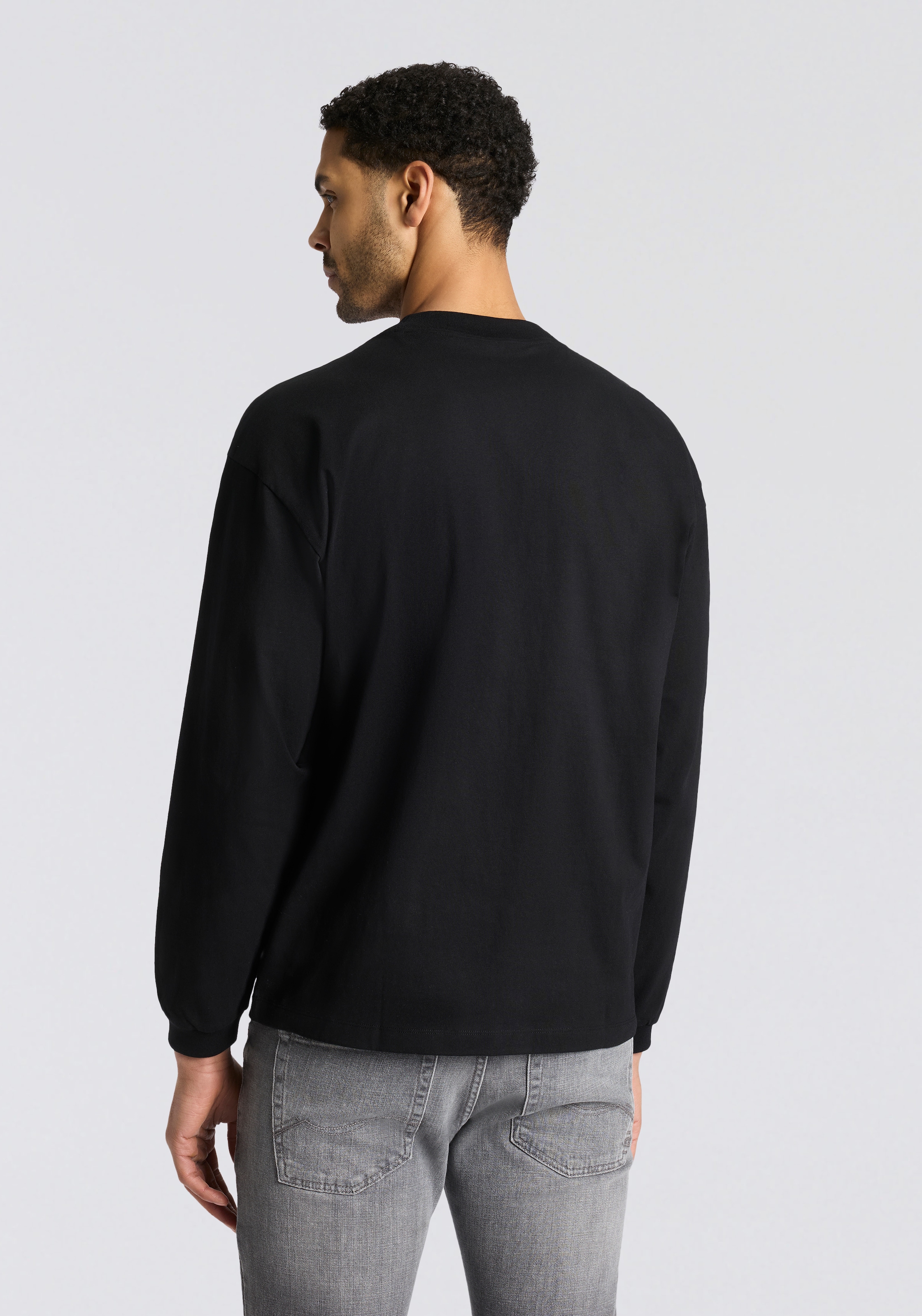 HUGO T-shirt à manches longues »Daposo« Encolure ronde, coupe décontractée, poignets aux manches