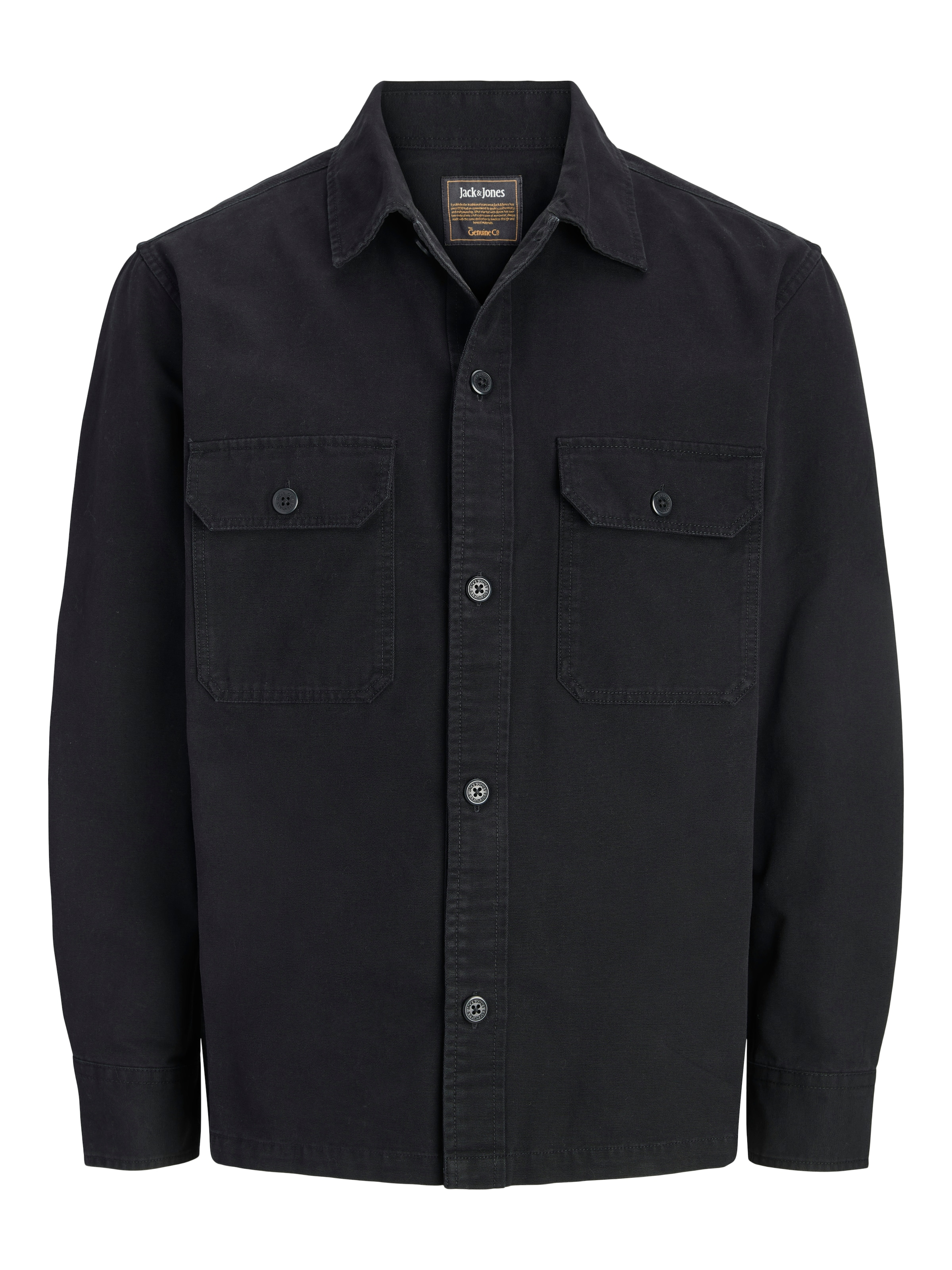 Jack & Jones Langarmhemd »JJECOLTON CANVAS OVERSHIRT LS SN« Baumwolle, Overshirt in lockerer Passform