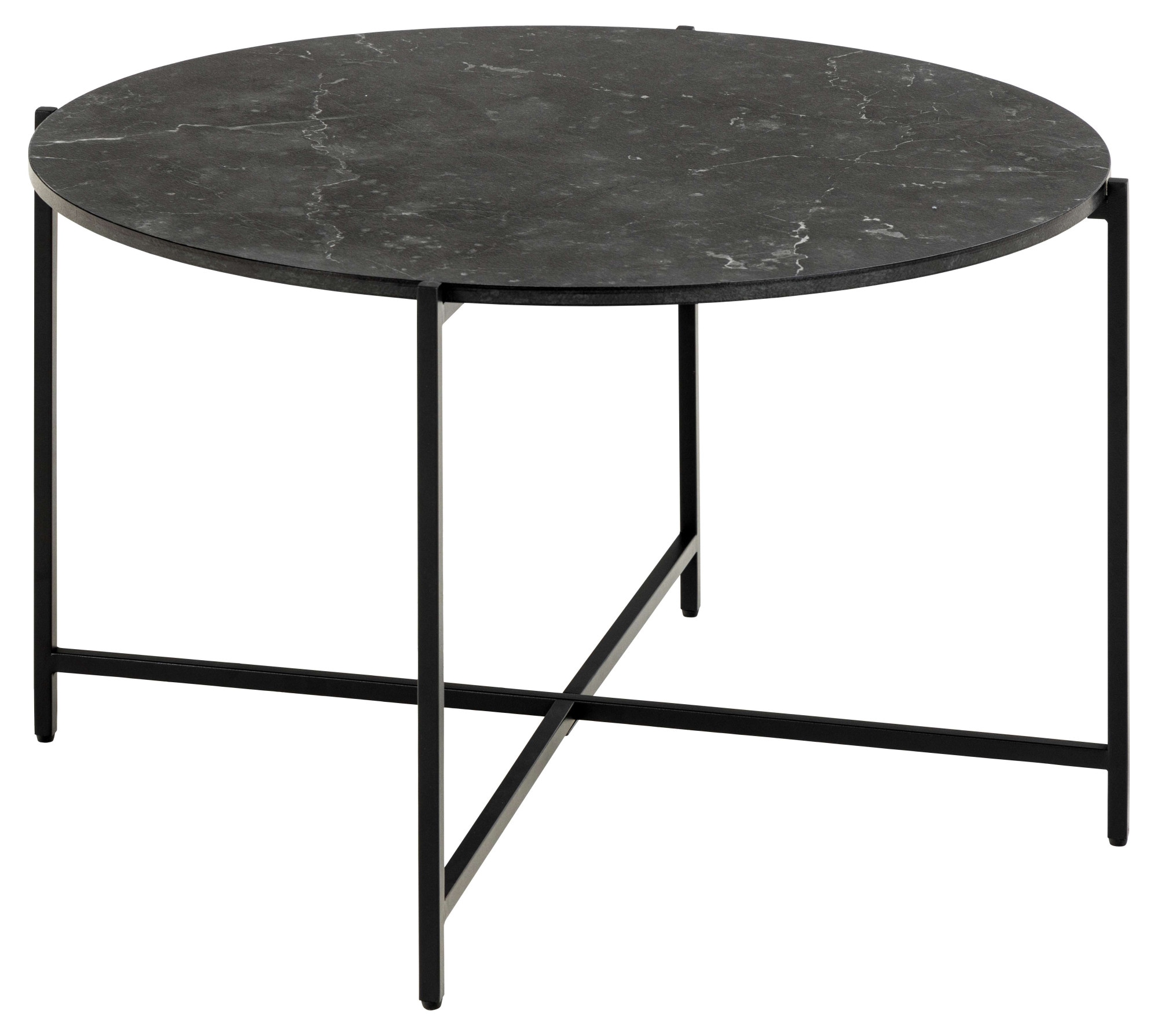 ACTONA GROUP Couchtisch »Lamoine« Rund, Izmir matt schwarz, rau Melamin, Ø70x42 cm