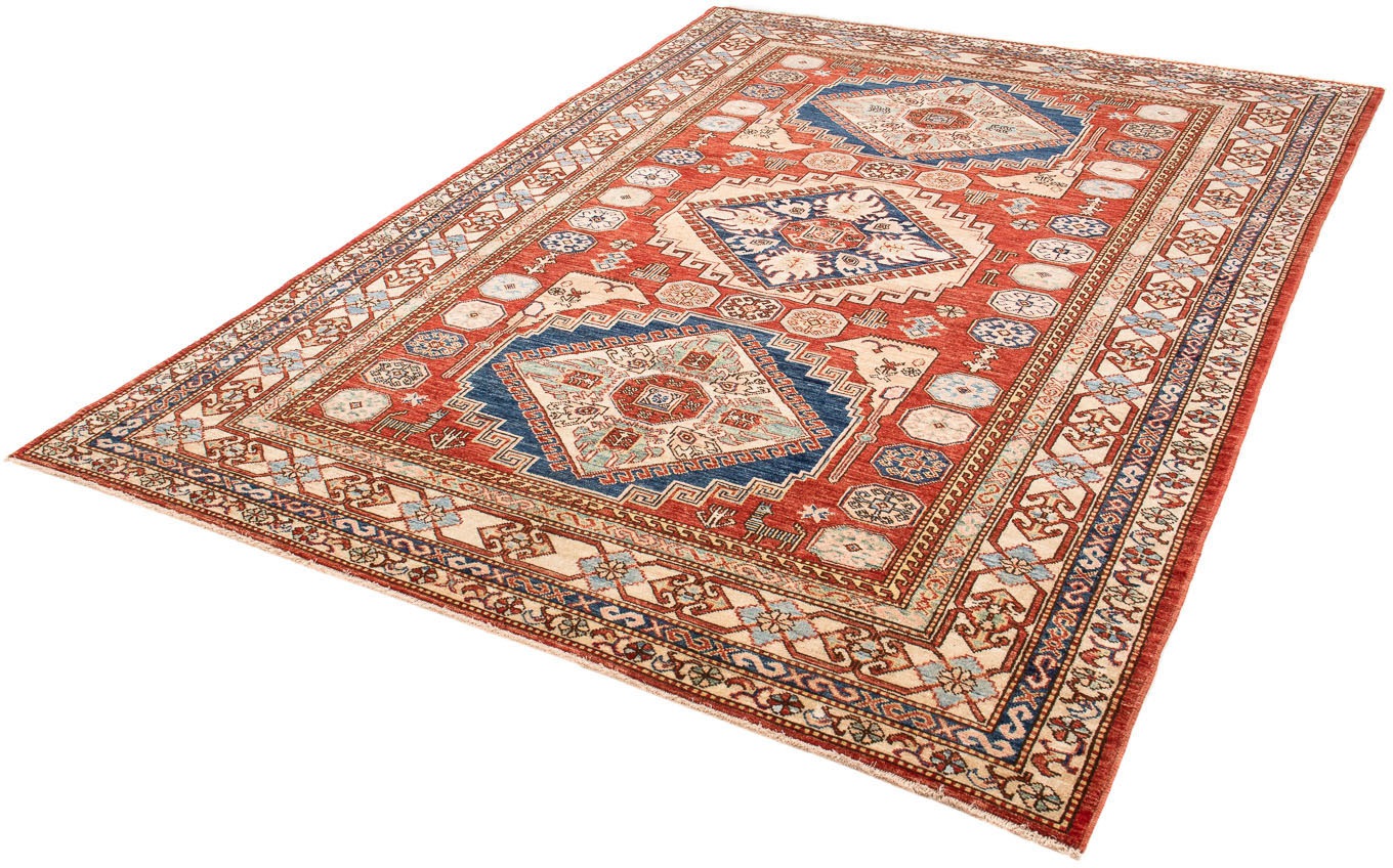 Image of morgenland Orientteppich »Ziegler - Kazak - 242 x 167 cm - dunkelrot«, rechteckig, 6 mm Höhe, Wohnzimmer, Handgeknüpft, Einzelstück mit Zertifikat bei Ackermann Versand Schweiz