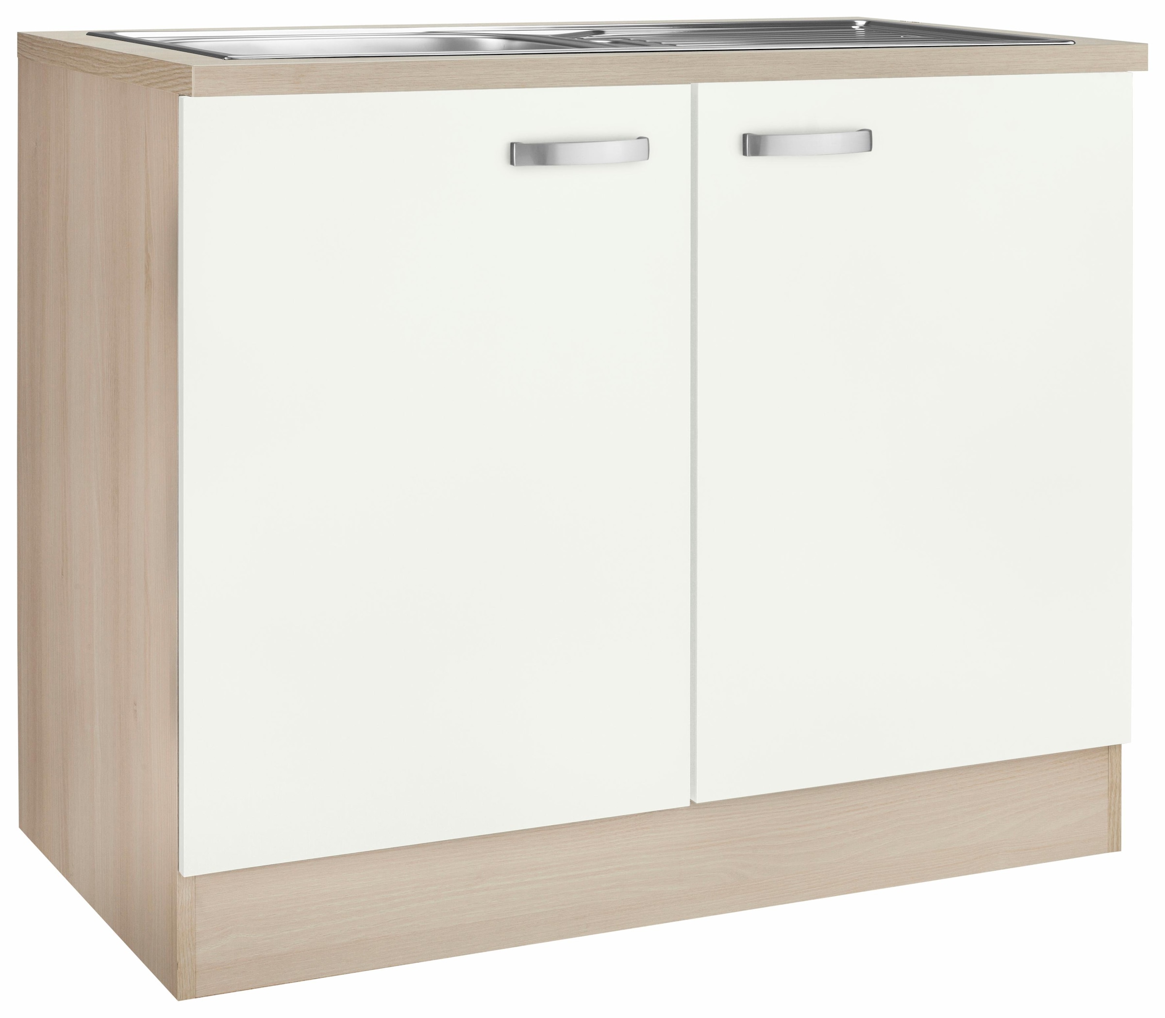 OPTIFIT Spülenschrank »Faro«, mit Metallgriffen, Breite 100 cm