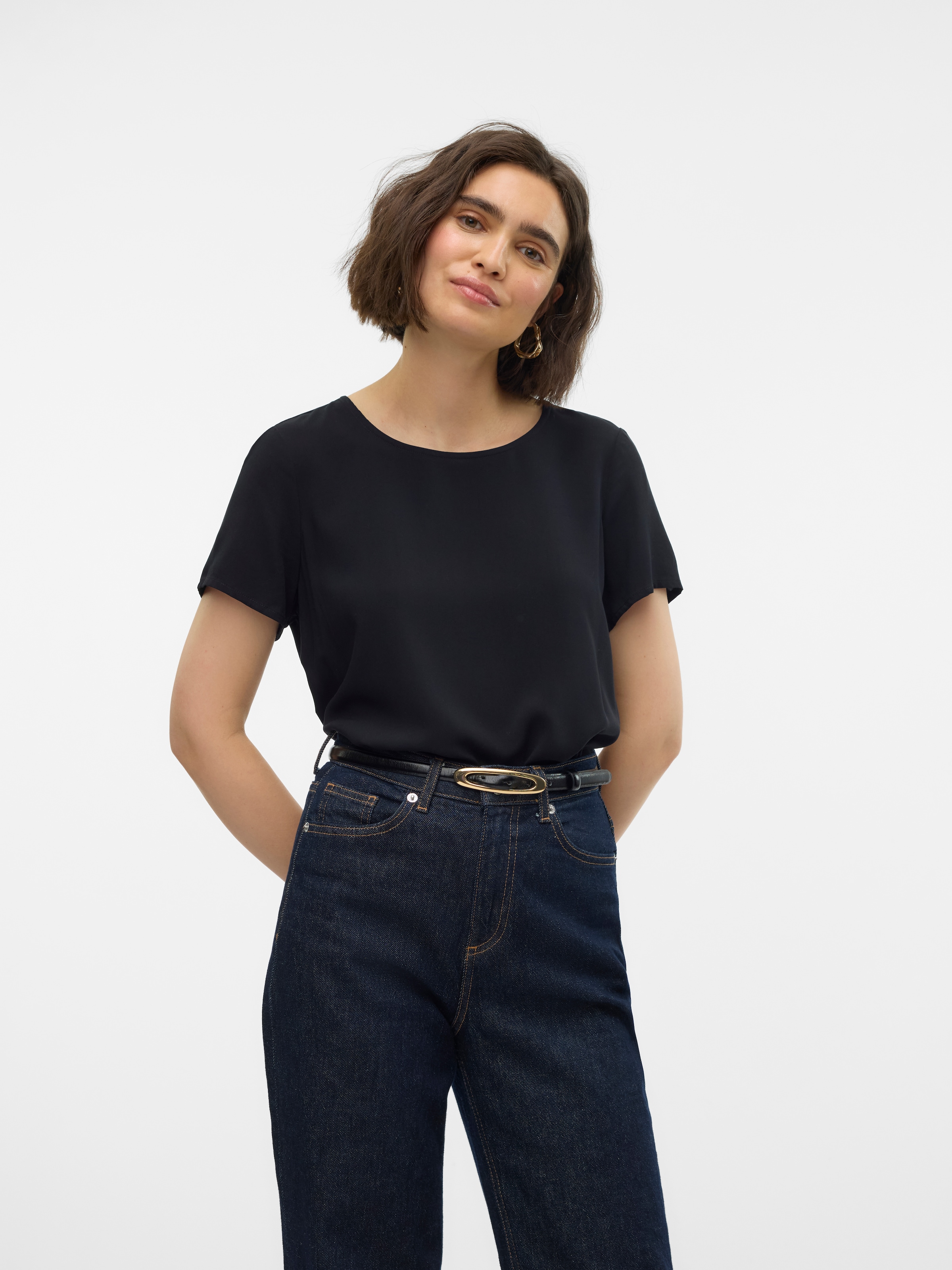 Image of Vero Moda Blusenshirt "VMEASY JOY S/S TOP WVN GA"