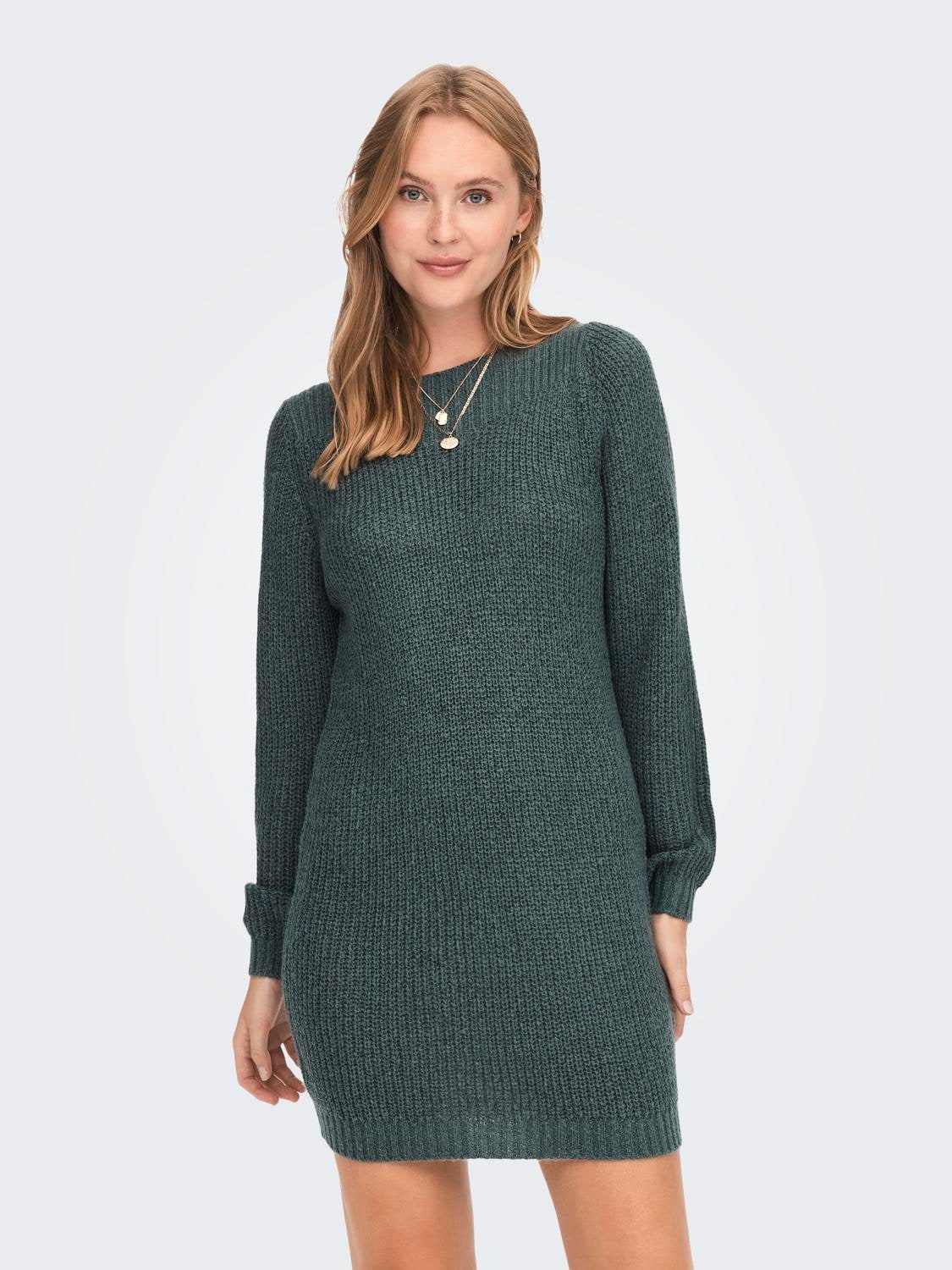 Image of JDY Minikleid "JDYWHITNEY MEGAN L/S BOAT DRESS KNT NOOS" Sommerkleid