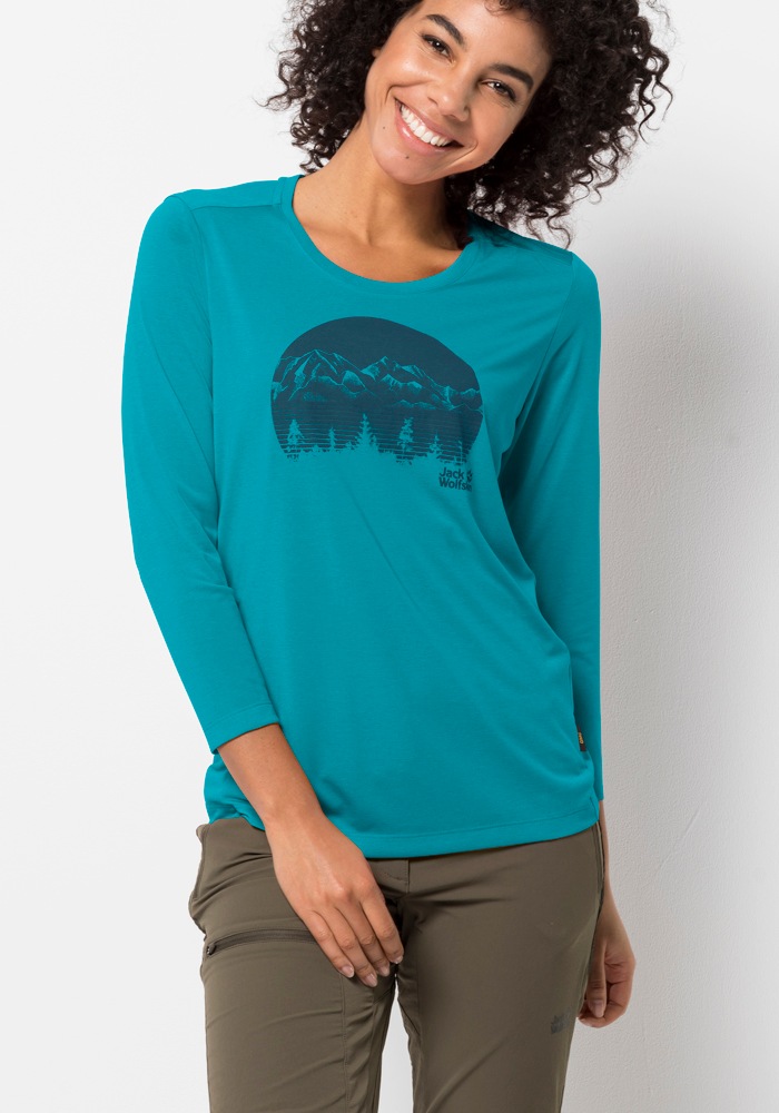 Image of Jack Wolfskin Langarmshirt »CROSSTRAIL GRAPHIC LS W« bei Ackermann Versand Schweiz