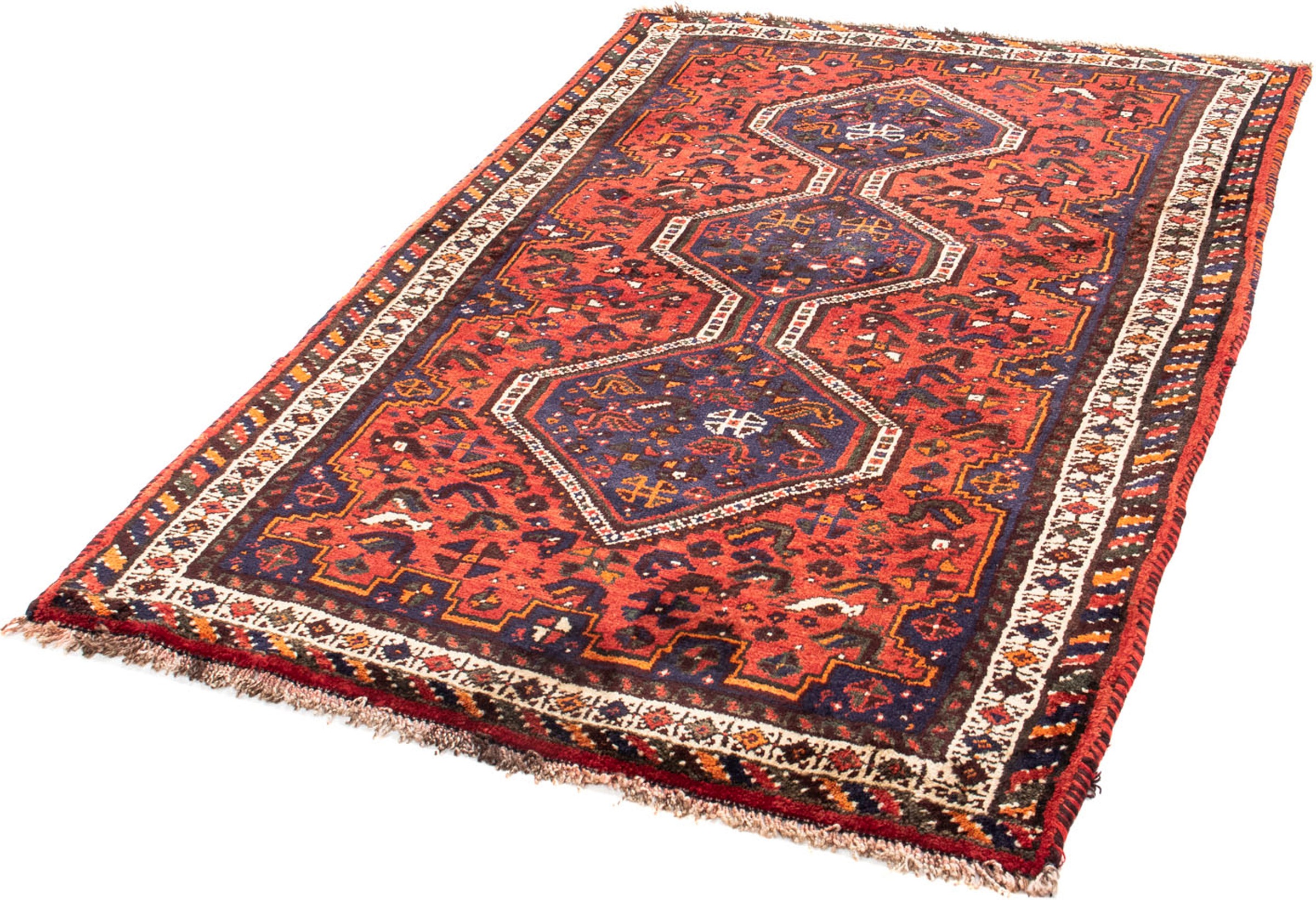 Image of morgenland Orientteppich »Perser - Nomadic - 163 x 110 cm - dunkelrot«, rechteckig, 10 mm Höhe, Wohnzimmer, Handgeknüpft, Einzelstück mit Zertifikat bei Ackermann Versand Schweiz