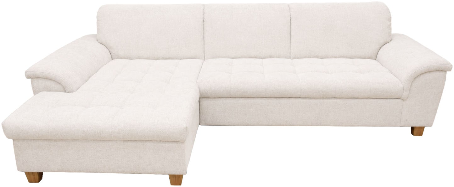 GOODproduct Ecksofa »Egedal 279 x 162 cm, auch mit Schlaffunktion & Bettkasten, Holzfüsse« L-Form, aus pflegeleichtem Luxus-Microfaser