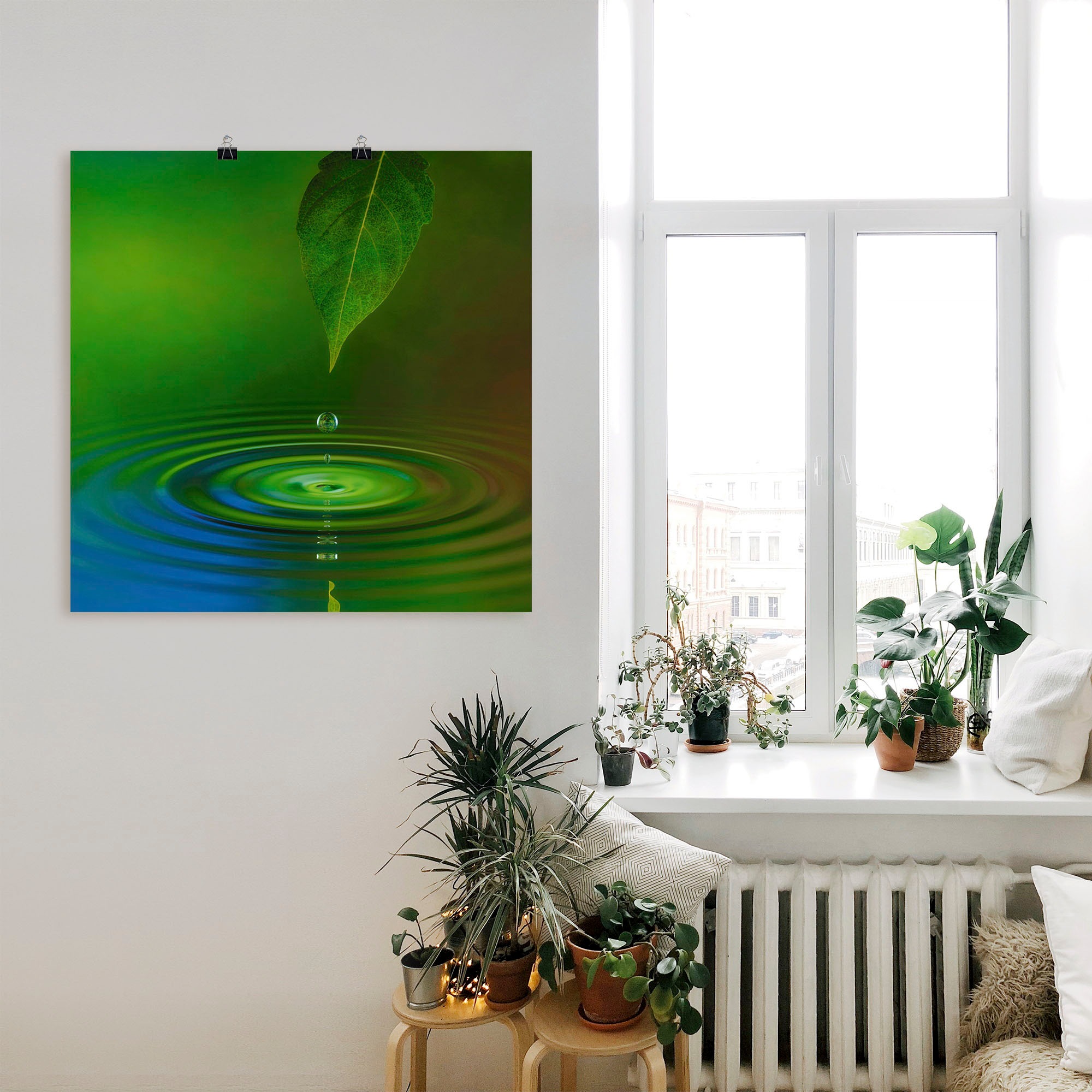 Image of Artland Wandbild »Wassertropfen«, Zen, (1 St.), in vielen Grössen & Produktarten - Alubild / Outdoorbild für den Aussenbereich, Leinwandbild, Poster, Wandaufkleber / Wandtattoo auch für Badezimmer geeignet bei Ackermann Versand Schweiz