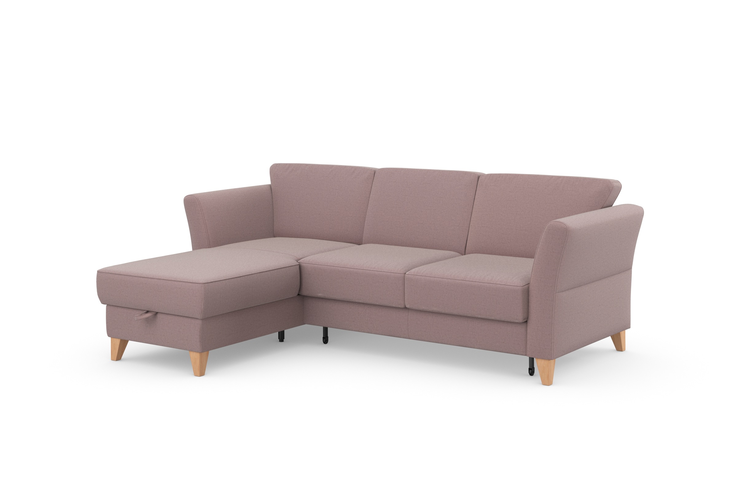 sit&more Ecksofa »Visby L-Form«, Wahlweise mit Bettfunktion und Bettkasten, frei im Raum stellbar