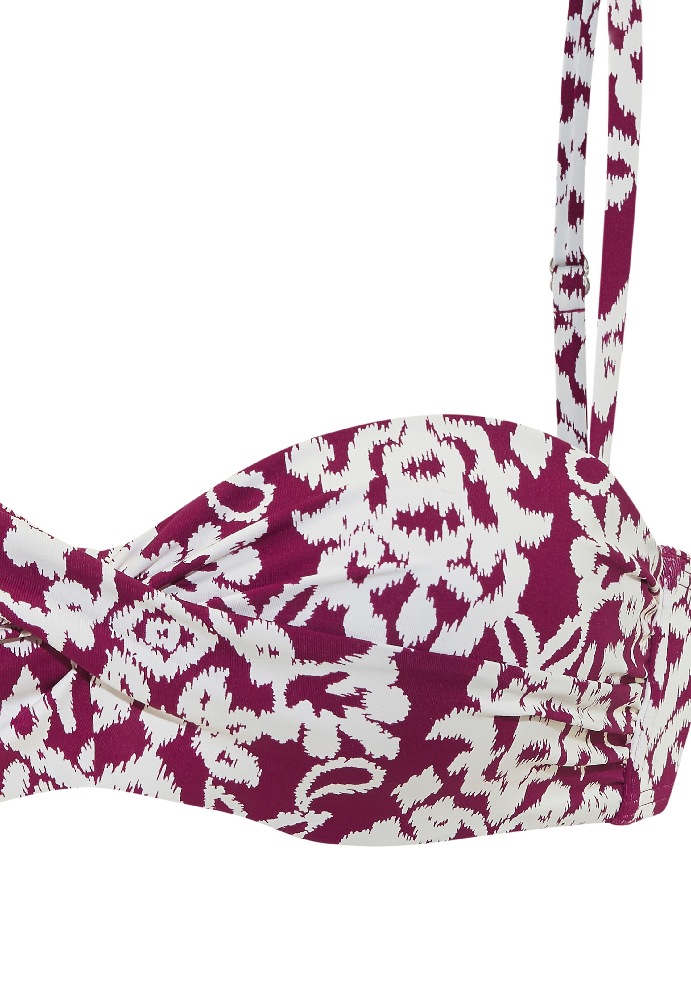 LASCANA Bügel-Bandeau-Bikini-Top »Piper«, mit auffälligem Alloverprint