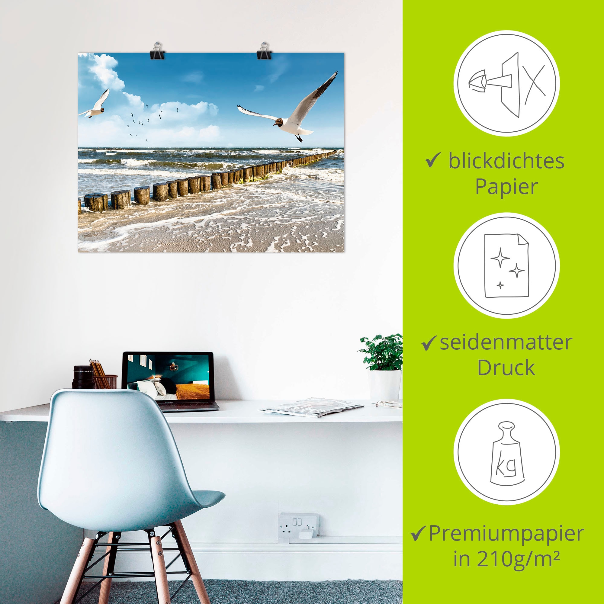 Artland Wandbild »Ostsee« Gewässer 1 Stk. tlg. als Leinwandbild, Poster in verschied. Grössen