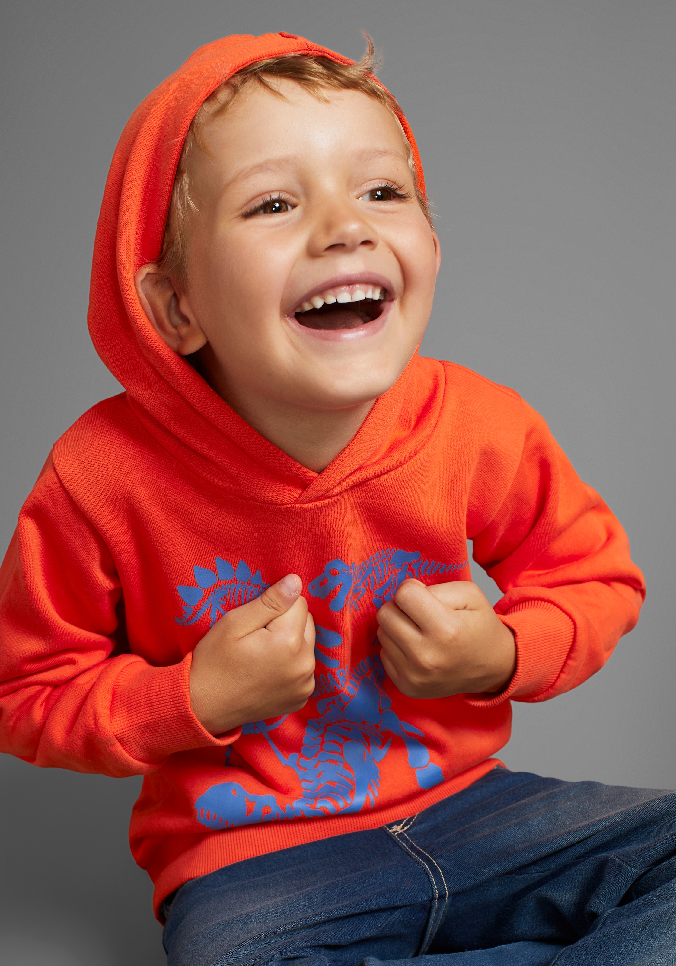 KIDSWORLD Kapuzensweatshirt »DINO«, für kleine Jungen