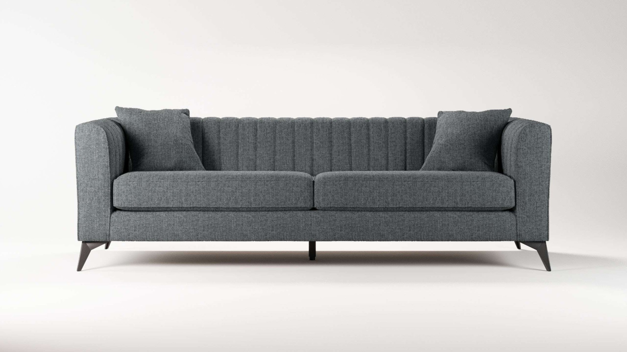 Places of Style 4-Sitzer »MATTHEW elegantes Designsofa, Masse B/T/H: 231/86/74 cm«, XXL, Steppung im Rücken, lose Sitzkissen, incl 2. Zierkissen