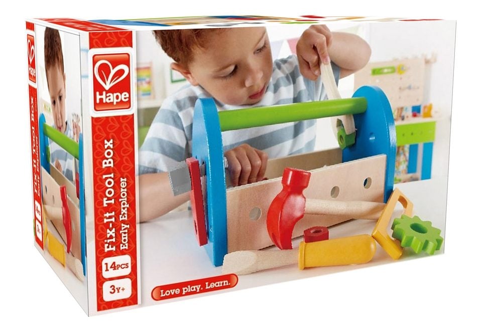 Hape Spielwerkzeugkoffer, (17 tlg.), aus Holz