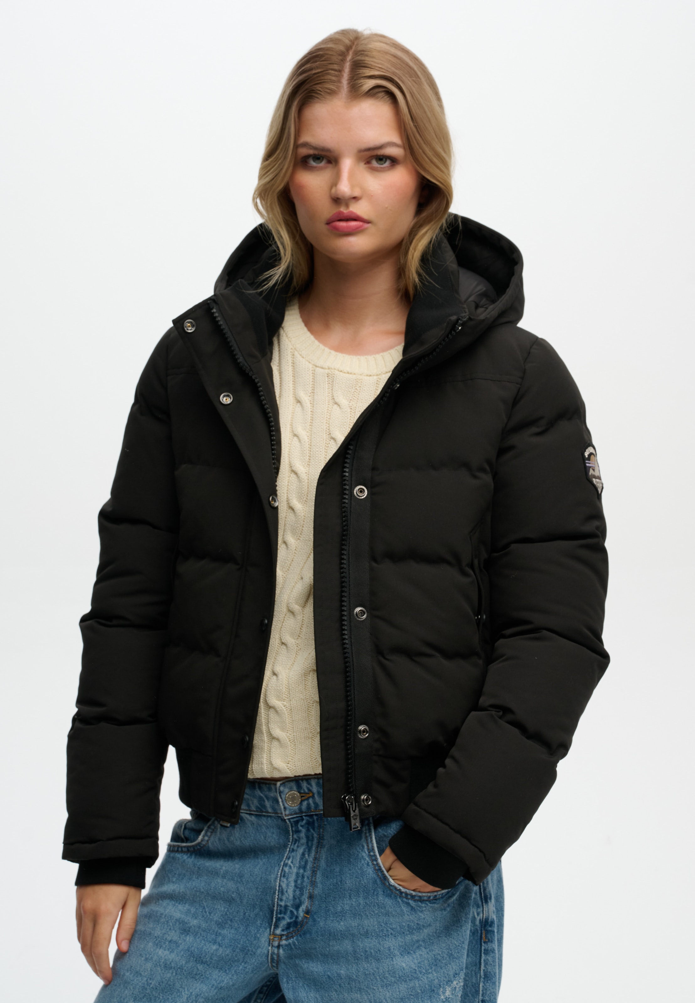 Superdry Steppjacke »EVEREST BOMBER JACKET« mit Kapuze