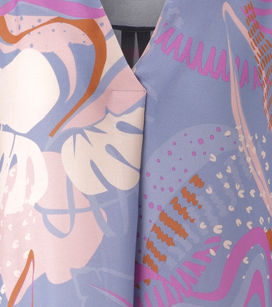 Aniston SELECTED Robe chemisier mit verspielter Blättermusterung - NEUE KOLLEKTION