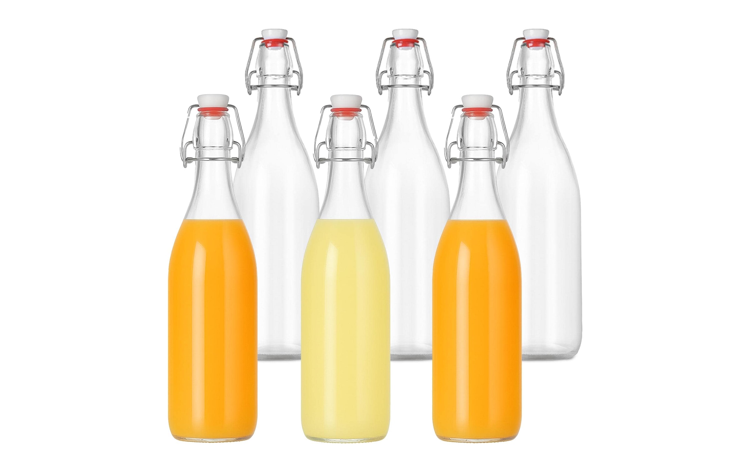 relaxdays Pot de conservation »mit Bügelverschluss 1000 ml, 6 Stück«