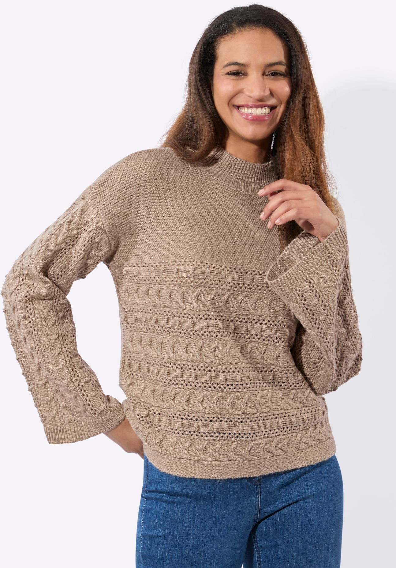 Inspirationen Stehkragenpullover »Pullover«