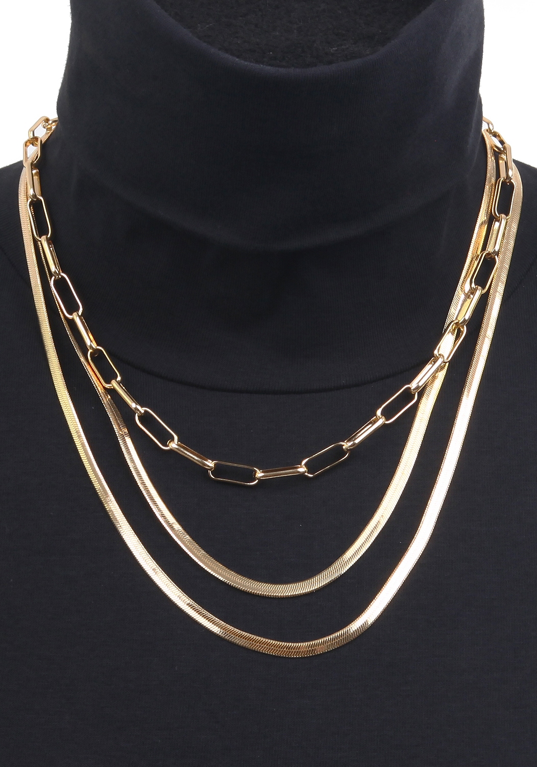 Firetti Collier »Halsschmuck Layering-Look Gliederkette«