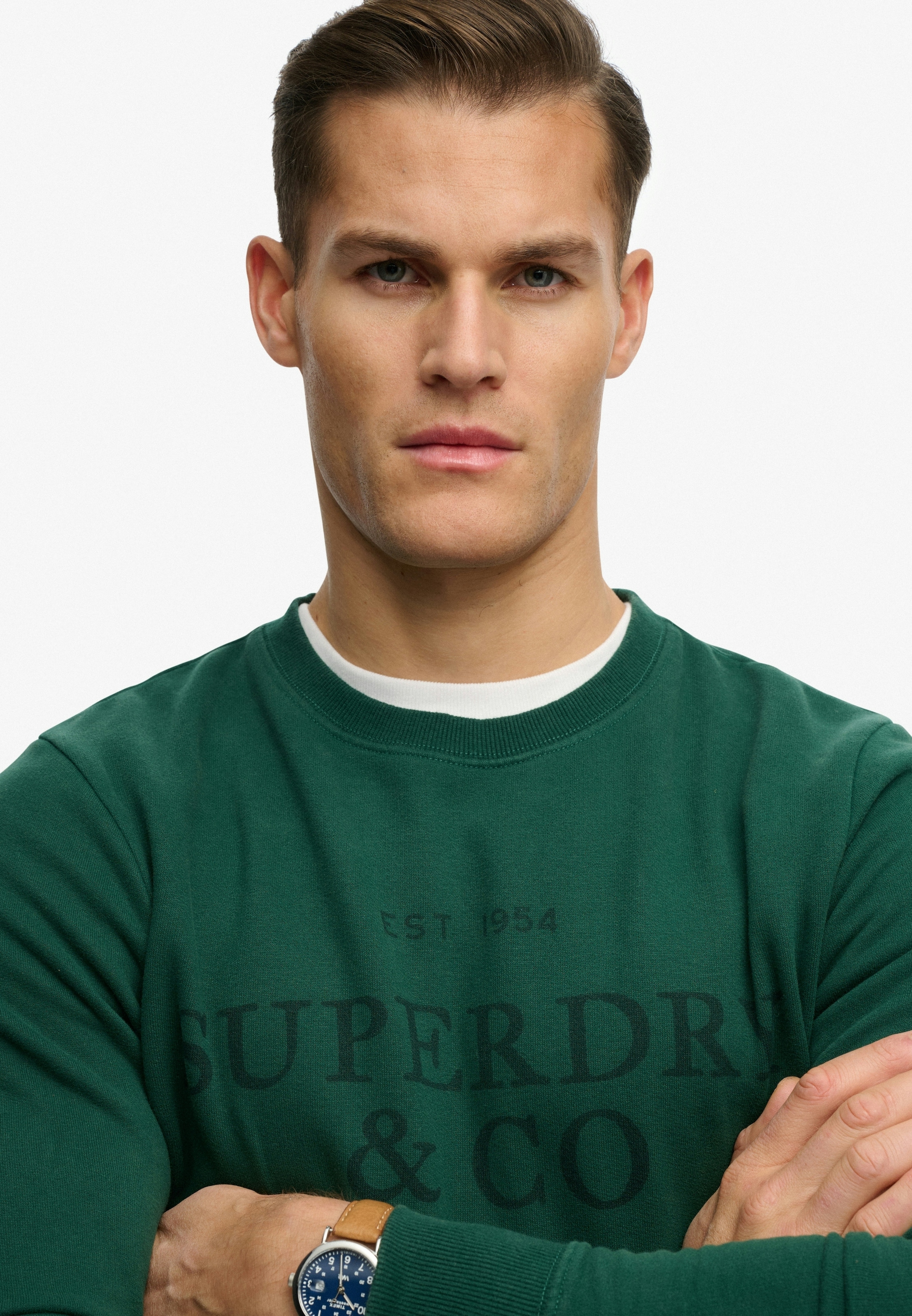 Superdry Sweat-shirt »1954 COMPANY RELAXED SWEAT«, mélange coton, coupe décontractée
