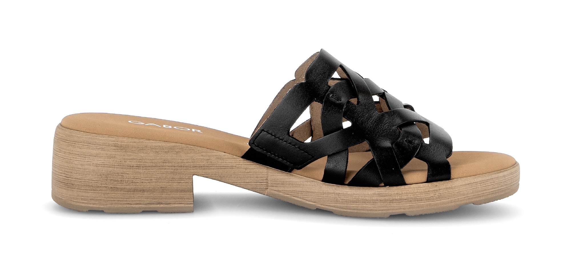 Gabor Pantolette »Pisa«  Blockabsatz, Sommerschuh in Komfortweite H (= sehr weit)