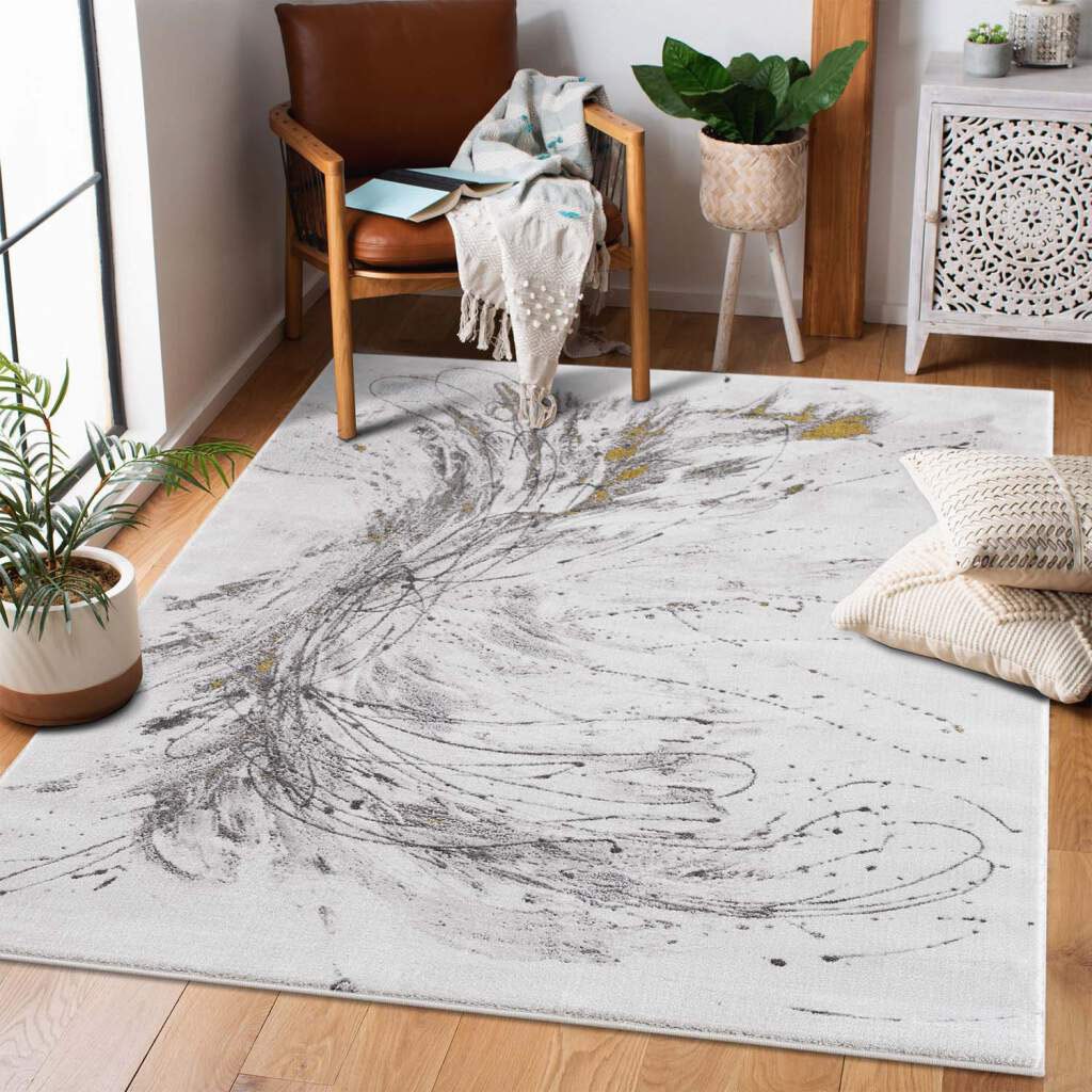 Image of Carpet City Teppich "Chic" rechteckig 11 mm Höhe Kurzflor, Abstrakt, Modern, Weicher Flor