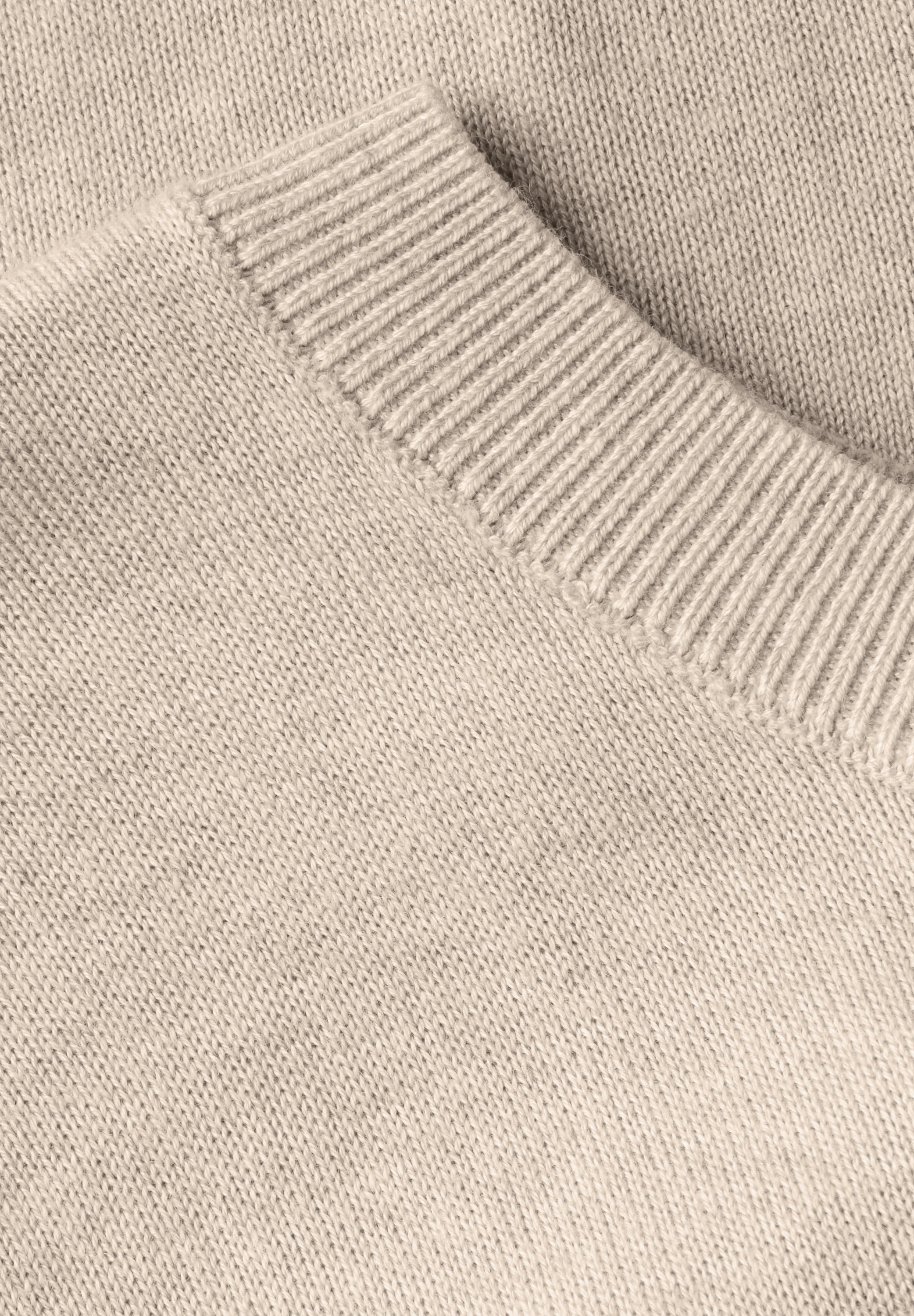STREET ONE Kurzarmpullover, mit Rippbündchen