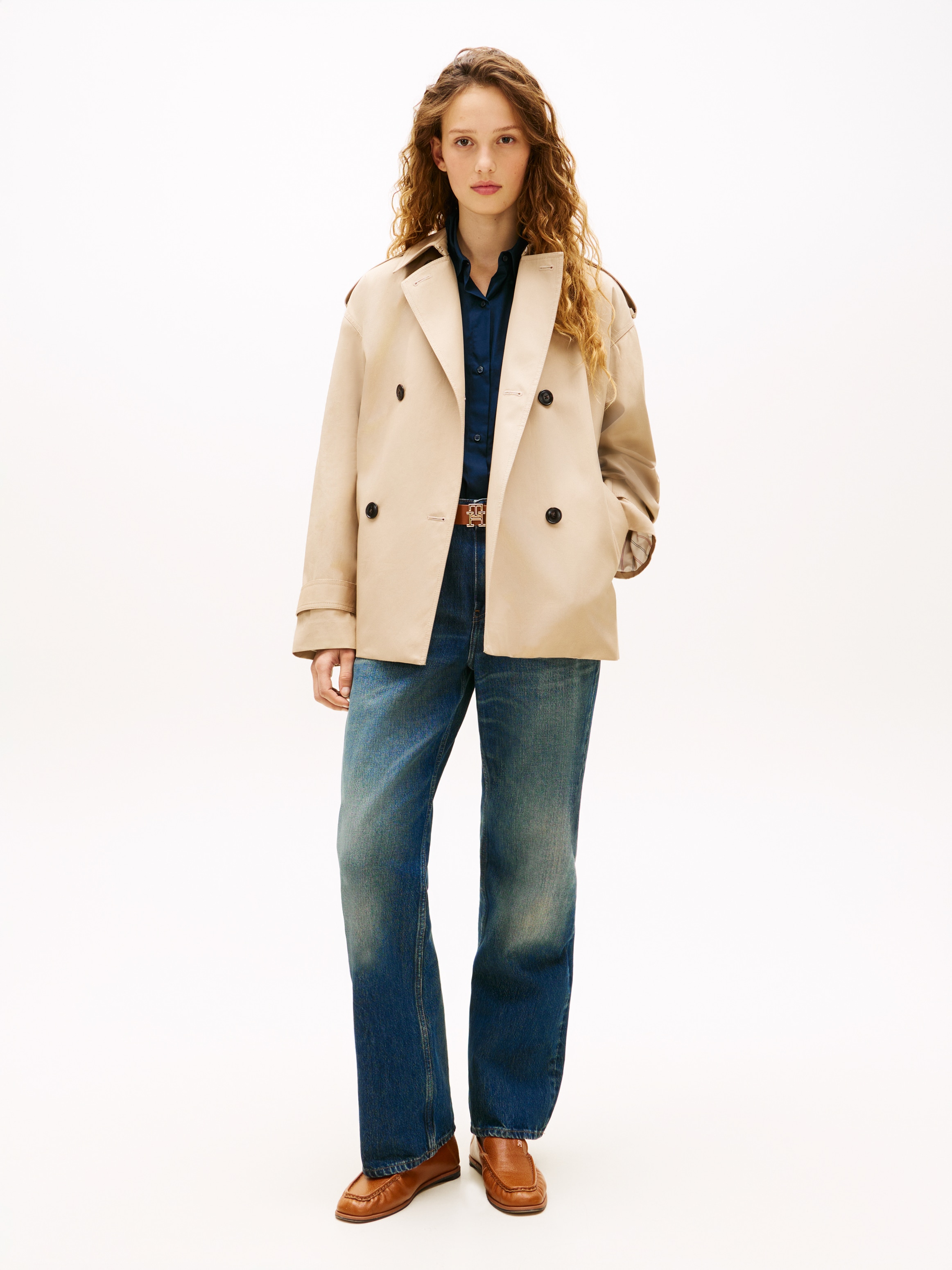 Tommy Hilfiger Veste courte »COTTON SHORT TRENCH« Coton, style trench-coat