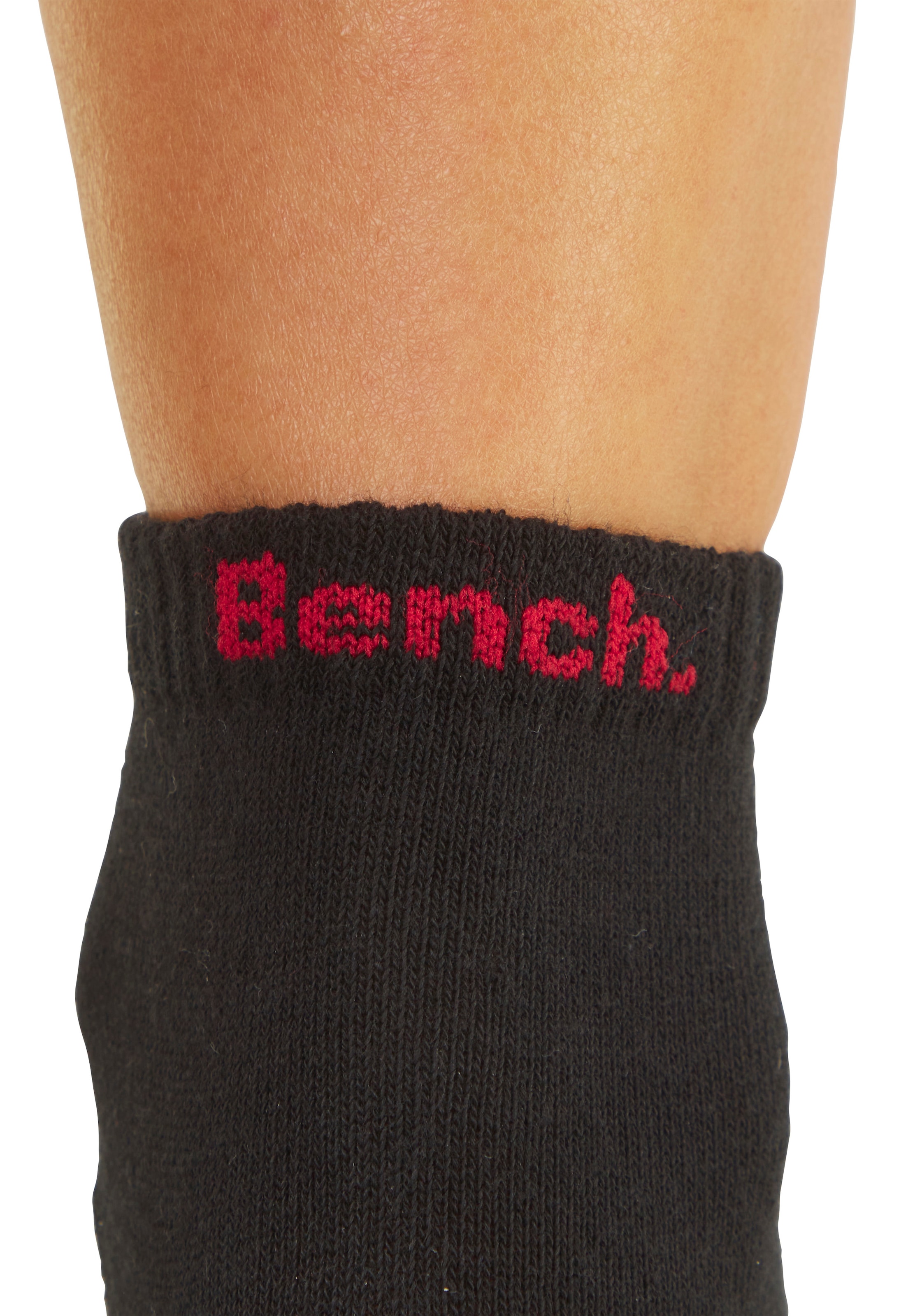 Bench. Chaussettes courtes »für Damen und Herren in Baumwollmischung, für Sport und Freizeit« Paquet, 6 Couple tlg. avec inscription logo classique, sans éponge,