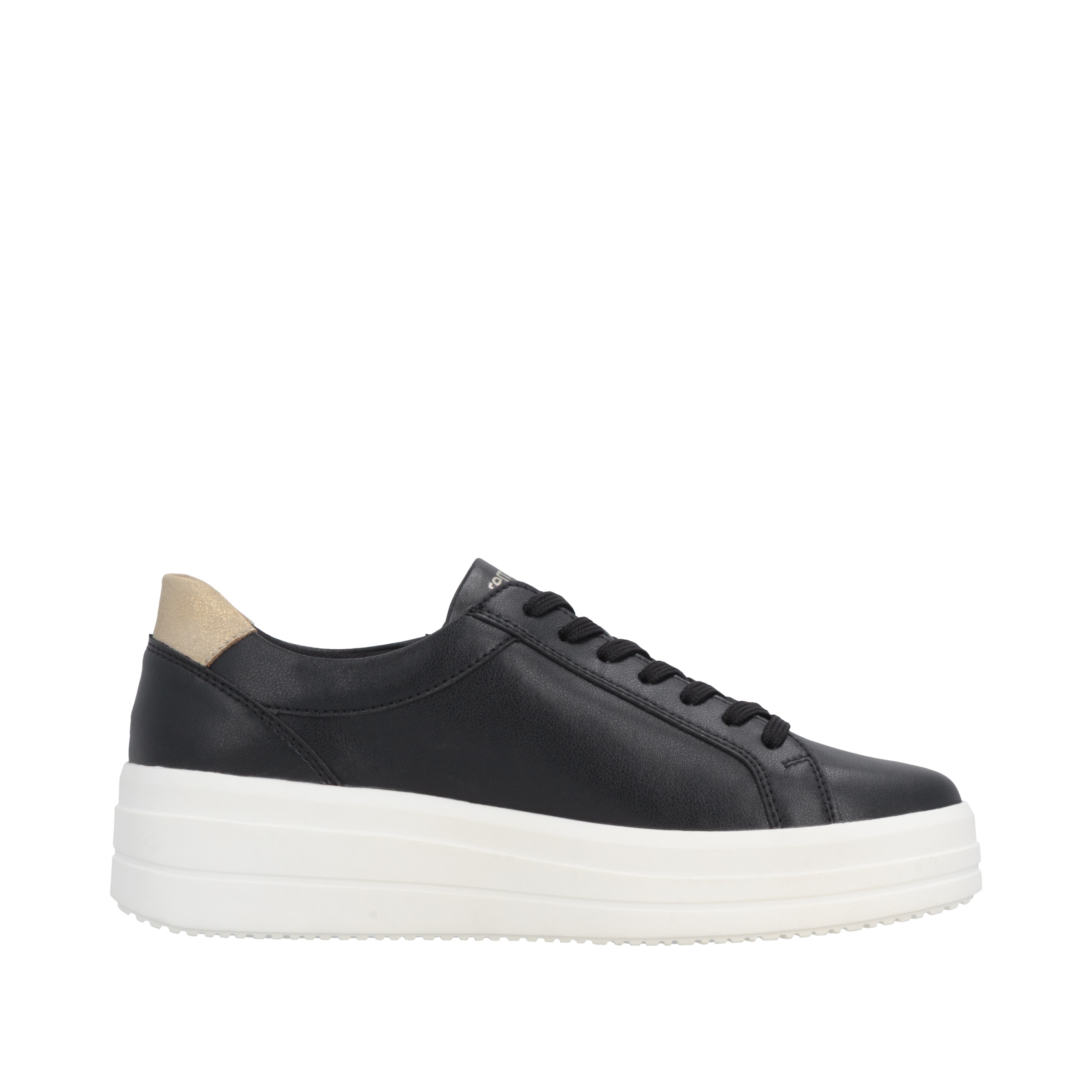 Remonte Baskets à plateforme  chaussure basse, à lacets, avec perforations et fermeture éclair latérale