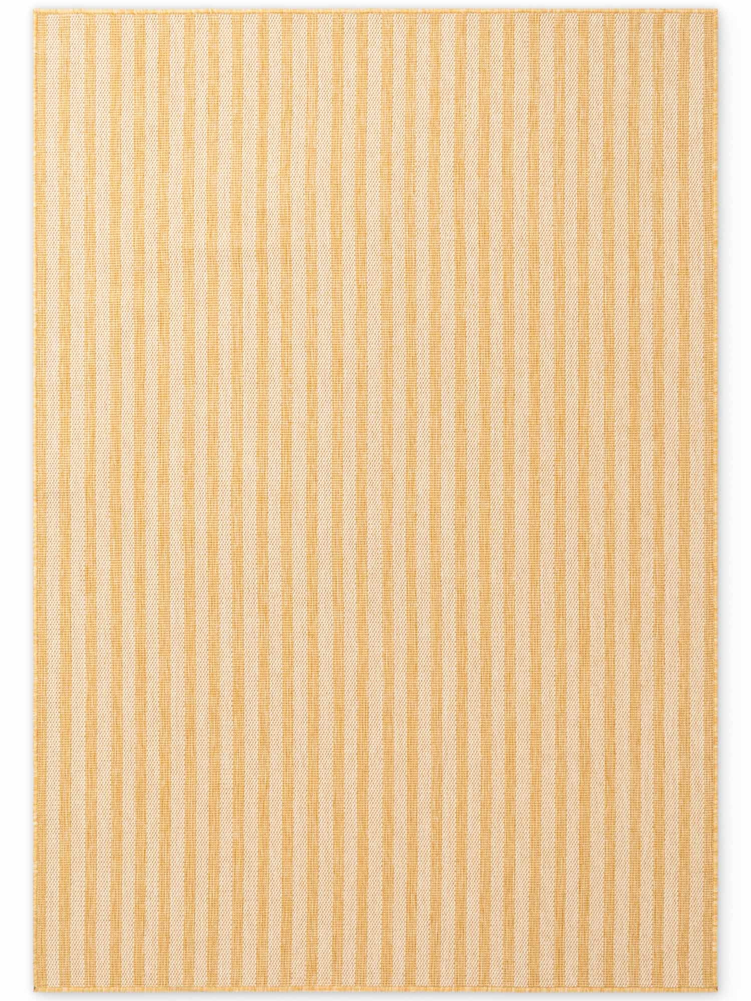 Ted Baker Indoor Outdoor Flatweave Linley Rug Striped in Yellow | Size: 160cm x 230cm