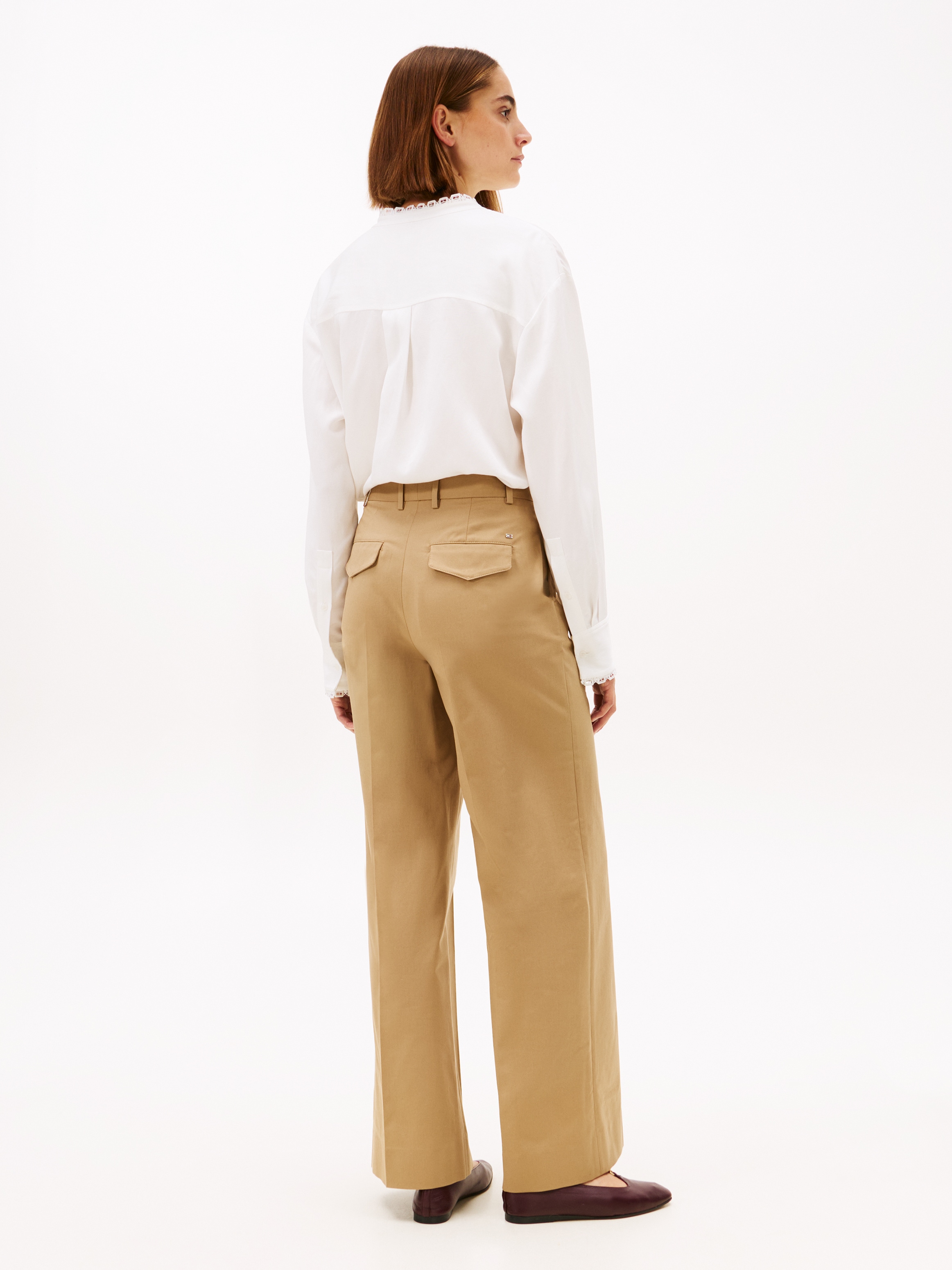 Tommy Hilfiger Pantalon de costume »COTTON WIDE LEG PANT«