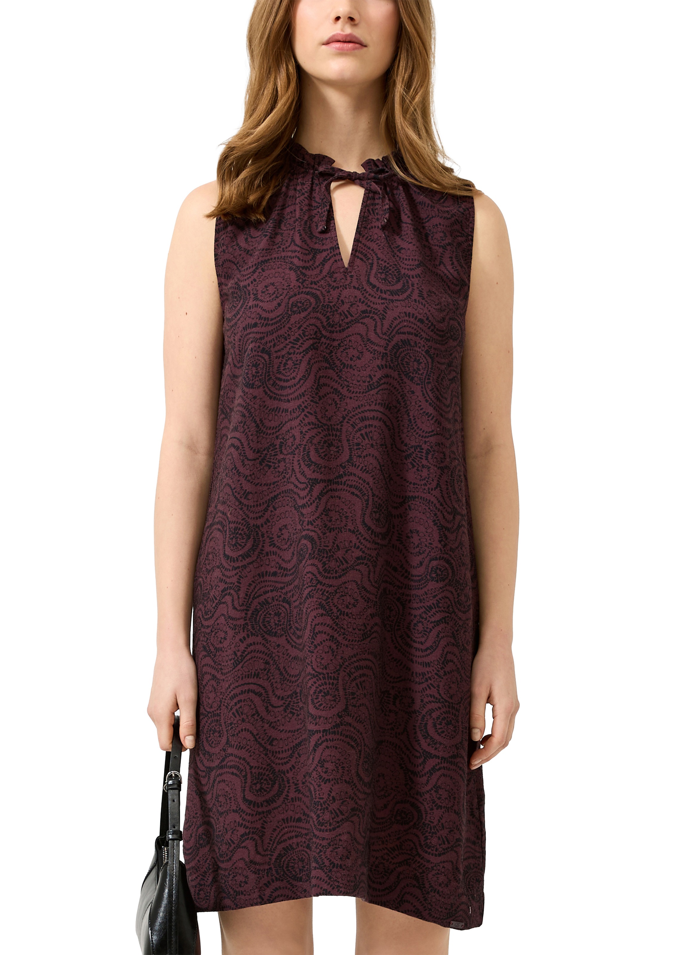 QS Robe imprimée Sans poches Robe d'été avec motif graphique