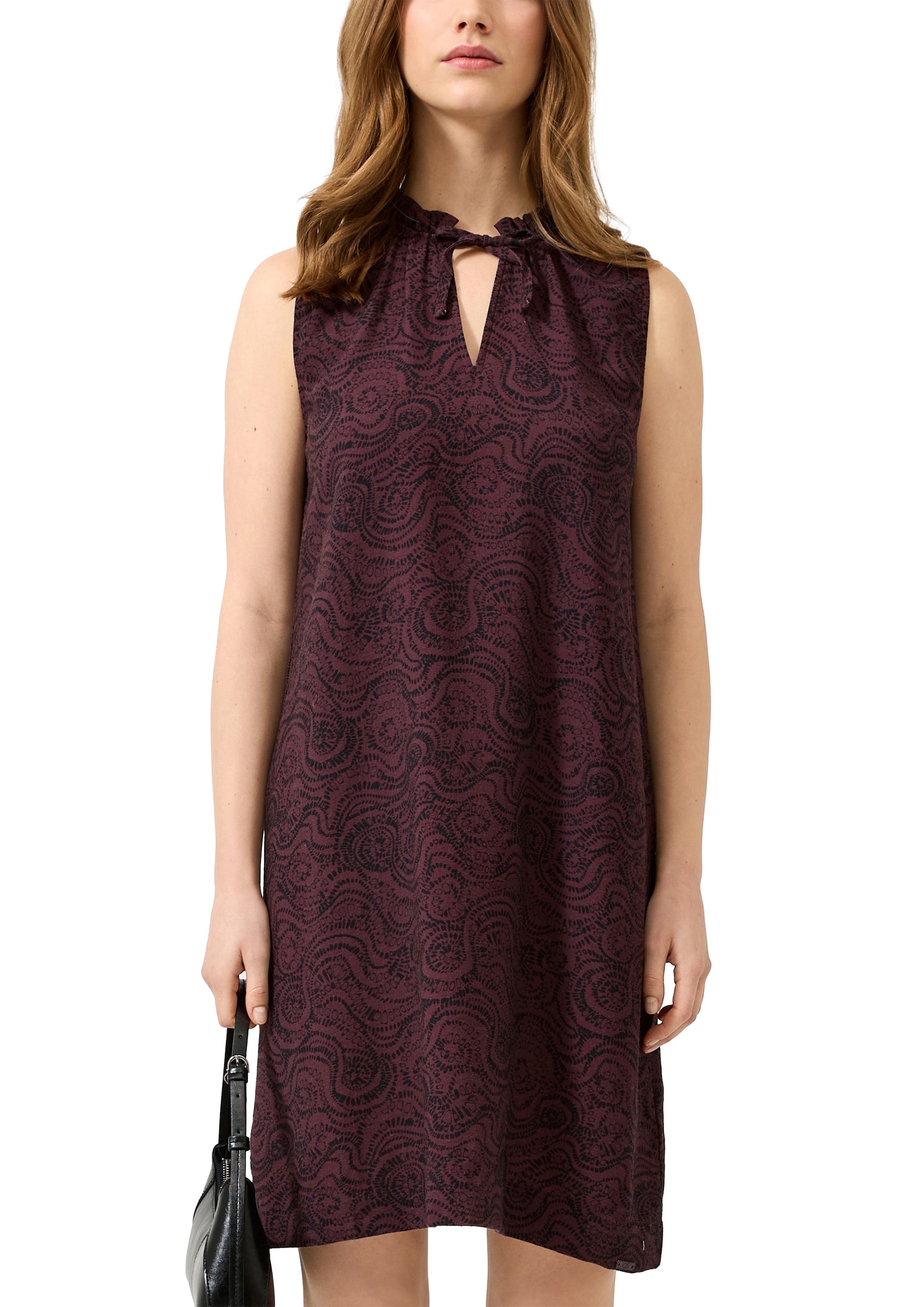 Image of QS Druckkleid Ohne Taschen Sommerkleid mit grafischem Muster