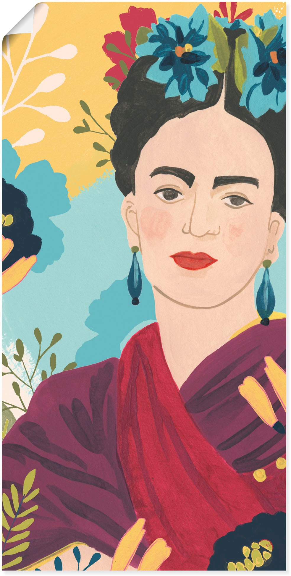 Image of Artland Wandbild »Fridas Garten Collektion B«, Bilder von Frauen, (1 St.), in vielen Grössen & Produktarten - Alubild / Outdoorbild für den Aussenbereich, Leinwandbild, Poster, Wandaufkleber / Wandtattoo auch für Badezimmer geeignet bei Ackermann Versand 