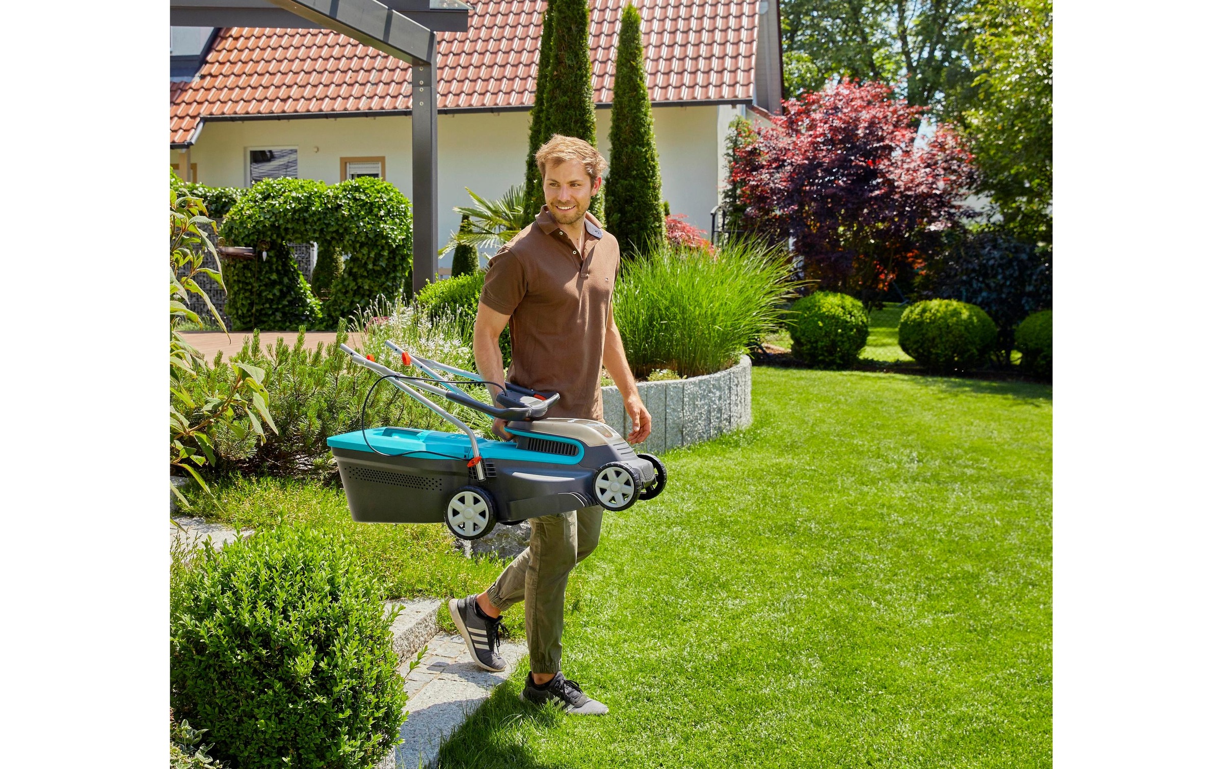 GARDENA Akkurasenmäher »Akku-Rasenmäher PowerMax 32 / 36 V Set«