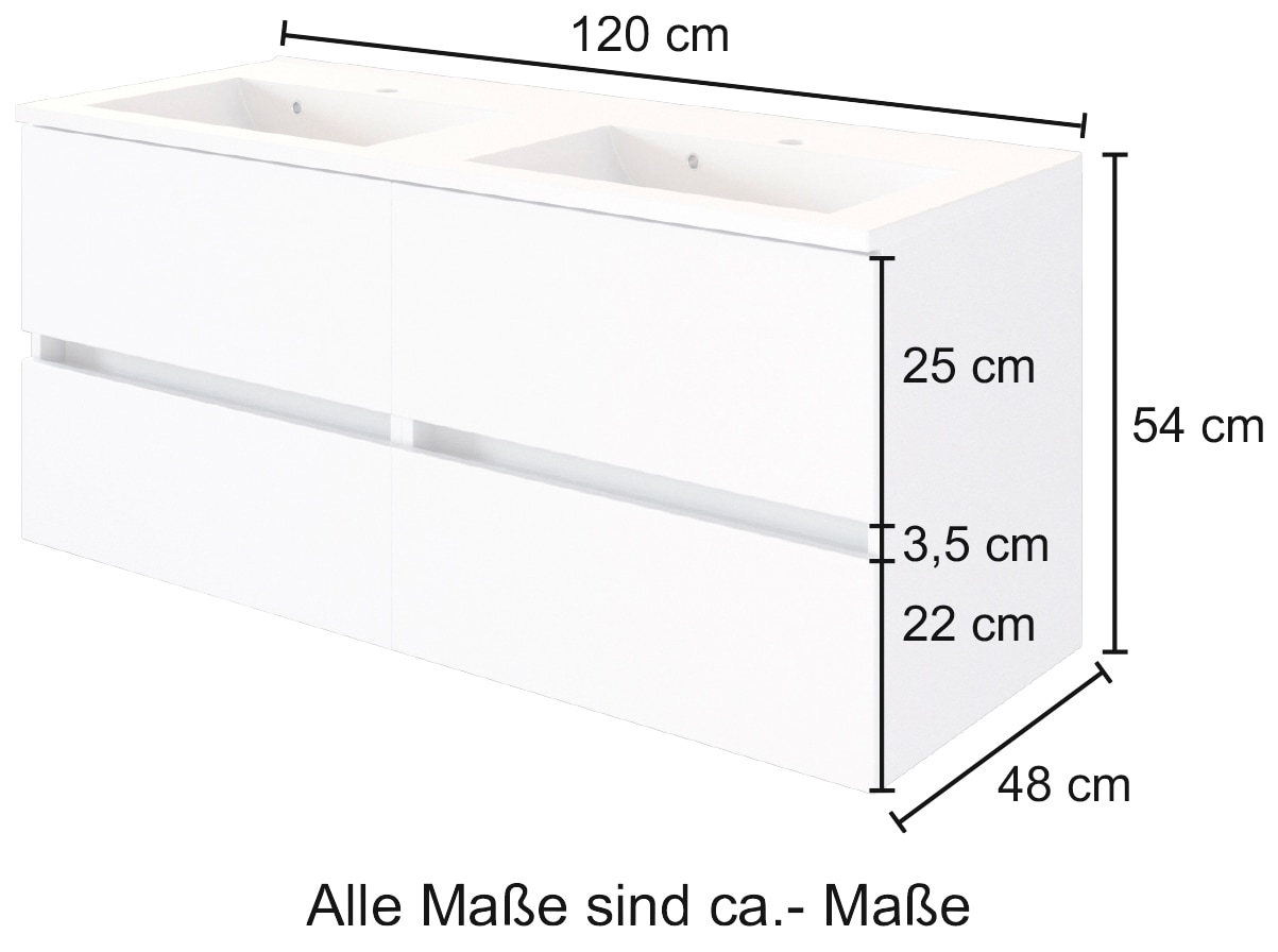 welltime Waschtisch »Baabe«, Breite 120 cm