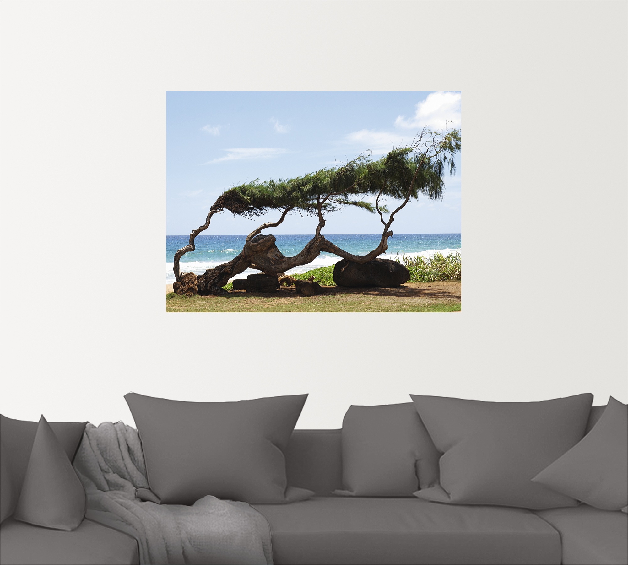 Image of Artland Wandbild »Landschaft, Hawaii«, Strand, (1 St.), in vielen Grössen & Produktarten - Alubild / Outdoorbild für den Aussenbereich, Leinwandbild, Poster, Wandaufkleber / Wandtattoo auch für Badezimmer geeignet bei Ackermann Versand Schweiz