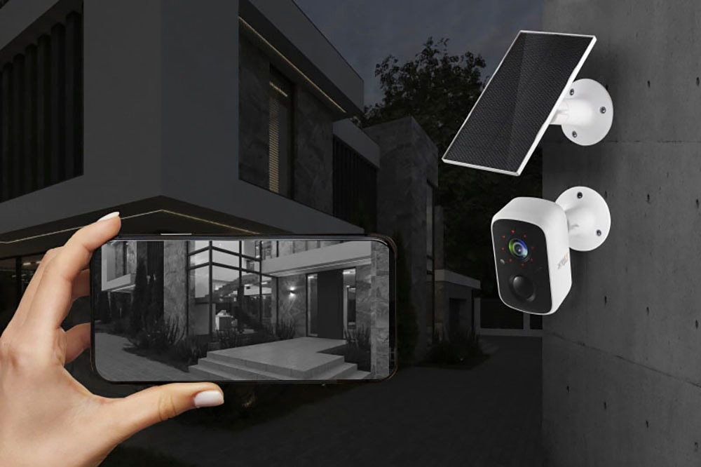 Technaxx Caméra de surveillance »Solar Outdoor IP-Kamera TX-244« Espace extérieur