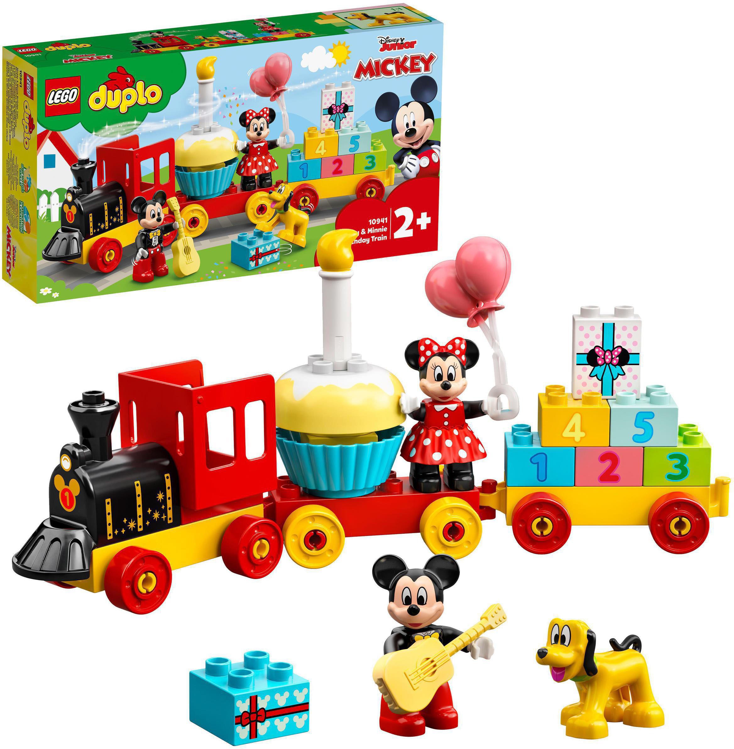 Image of LEGO® Konstruktionsspielsteine »Mickys und Minnies Geburtstagszug (10941), LEGO® DUPLO® Disney™«, (22 St.), Made in Europe bei Ackermann Versand Schweiz