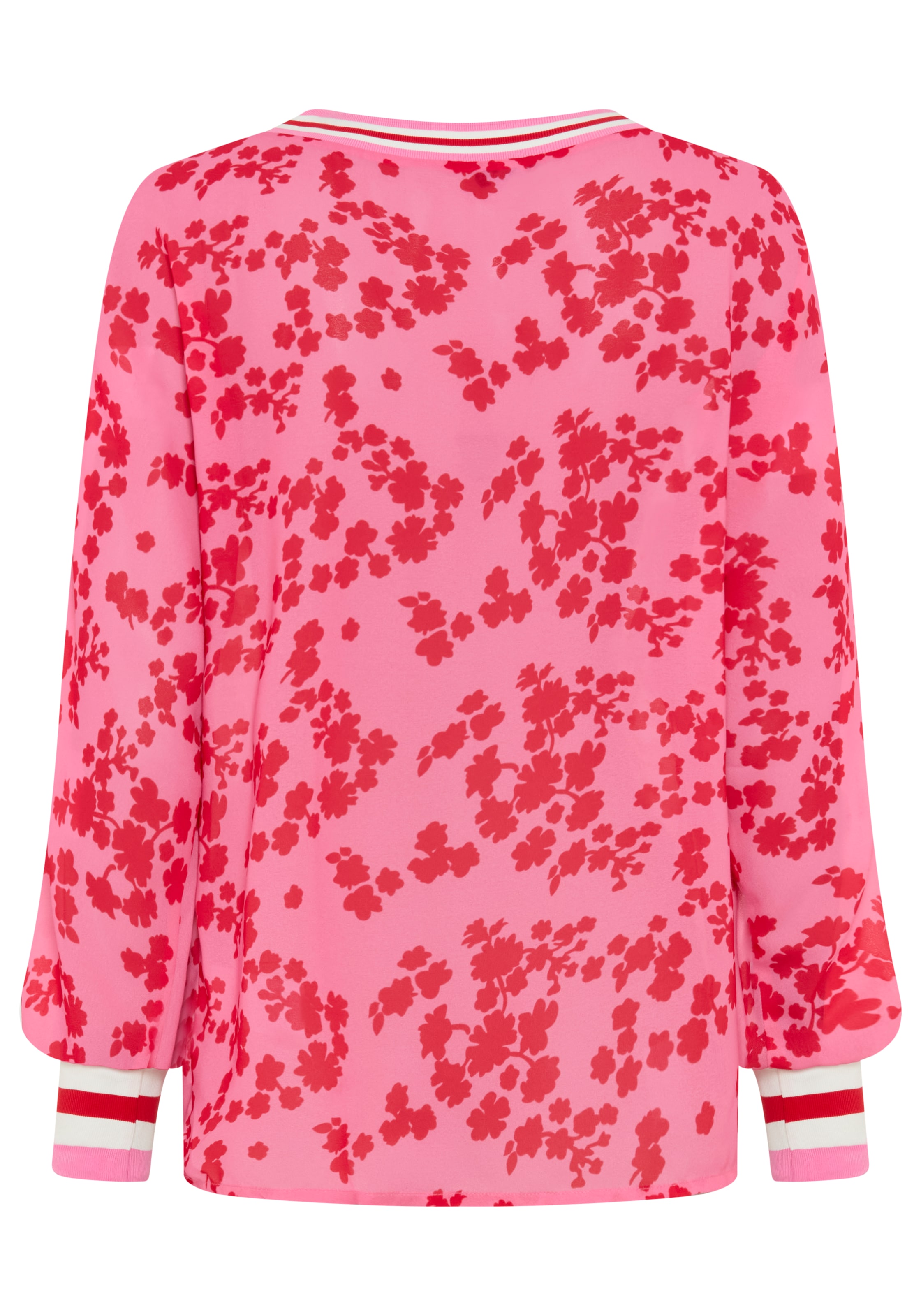 Laura Scott Blouse en mousseline leicht transparent, mit Fledermaus-Ärmeln, und V-Ausschnitt